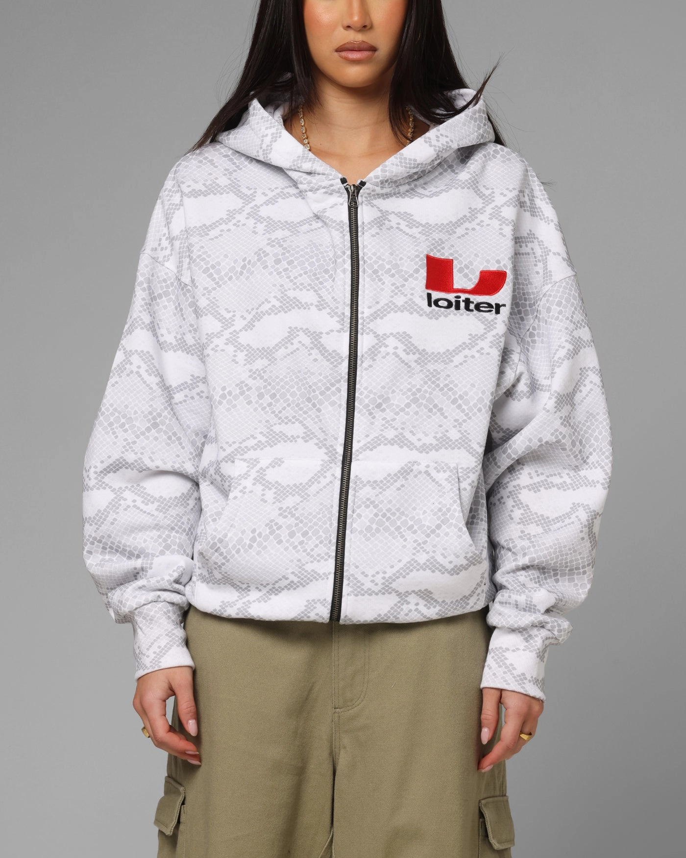 Fantasize All-Purpose Jacket Loiter Slither Zip Hoodie Grey