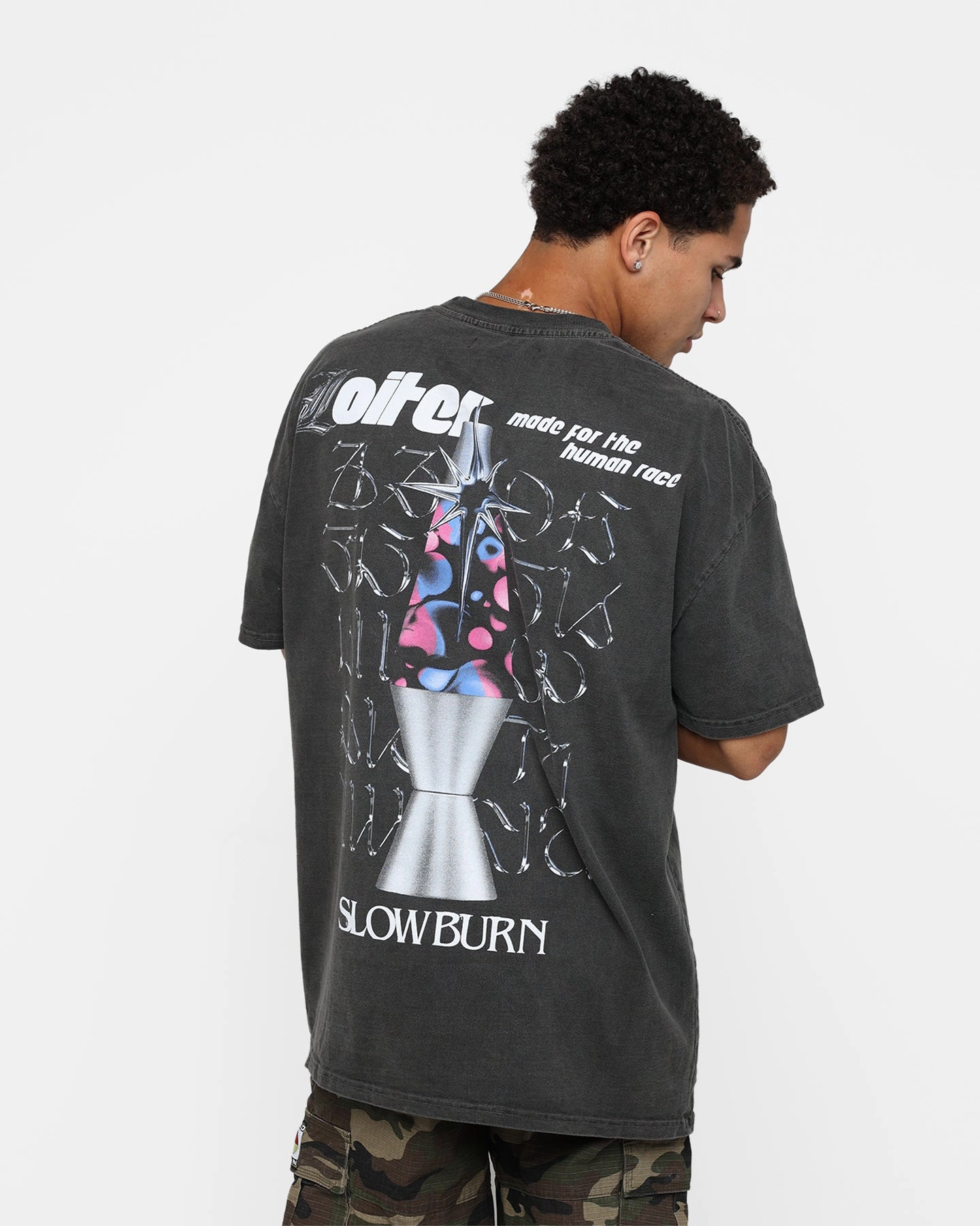 Loiter Slow Burn T-Shirt Vintage Black Simple Yet Elegant Basic Piece