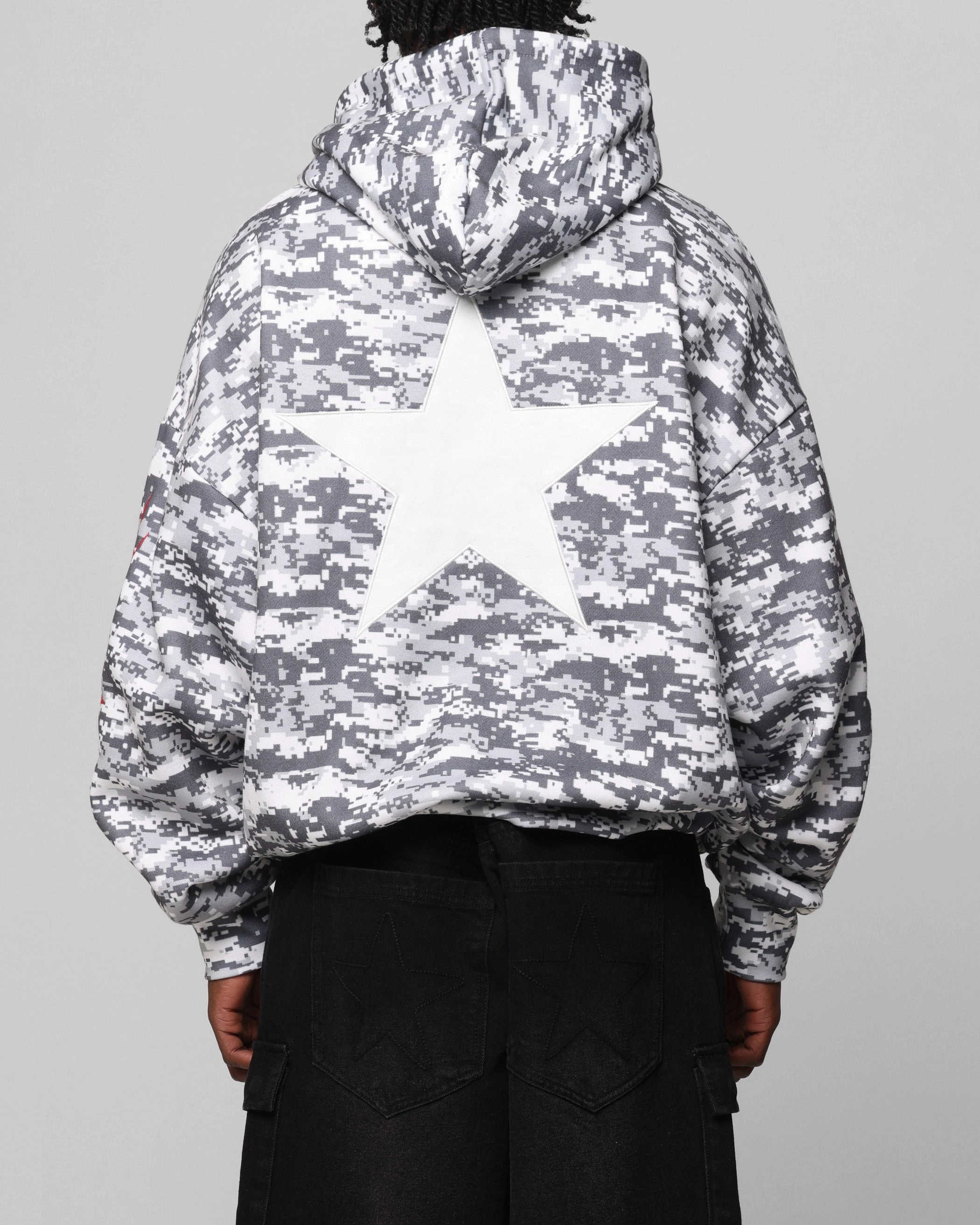 Loiter Soho Hoodie Snow Camo Tagless Collar