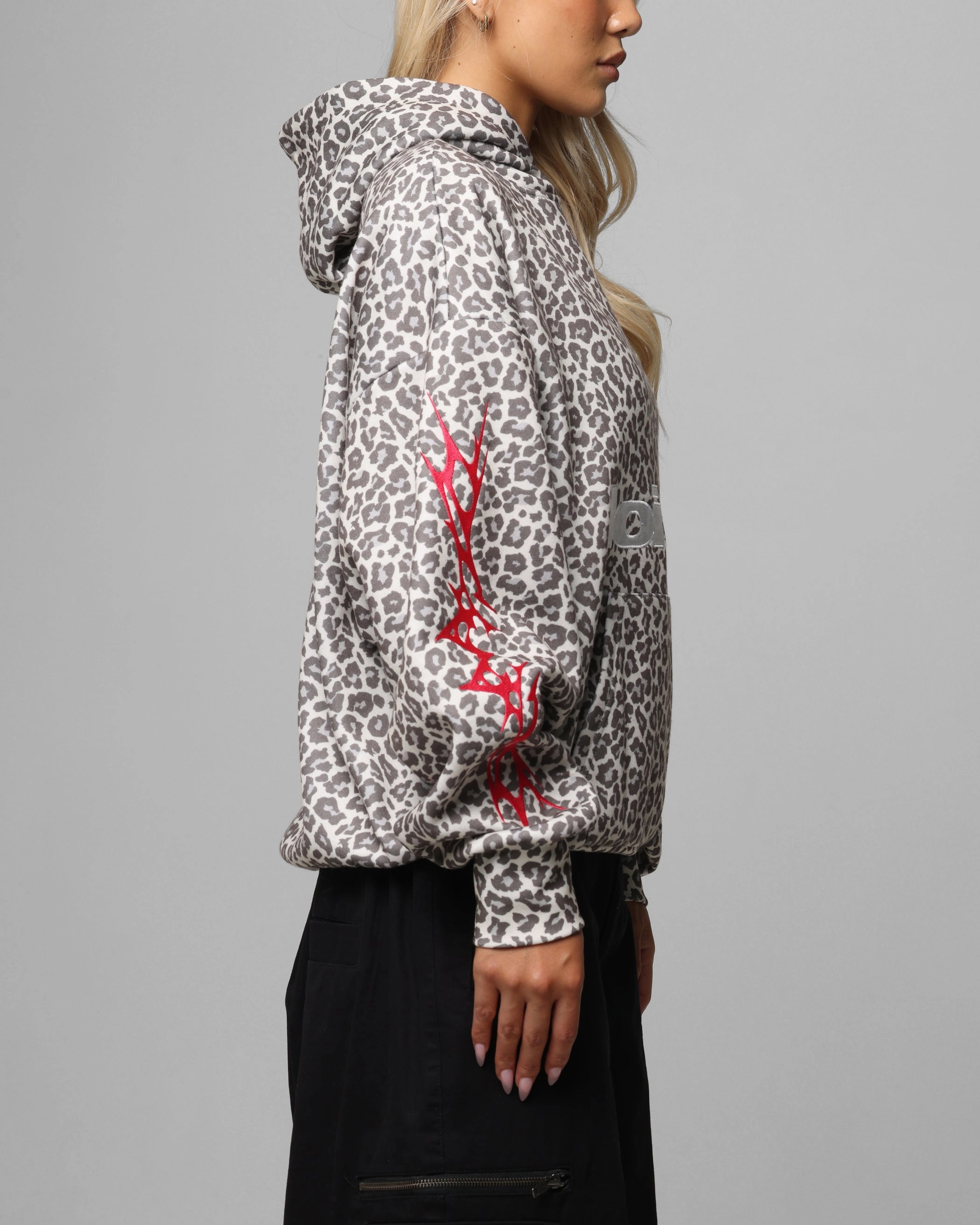 Loiter Soho Hoodie Snow Leopard Minimalist