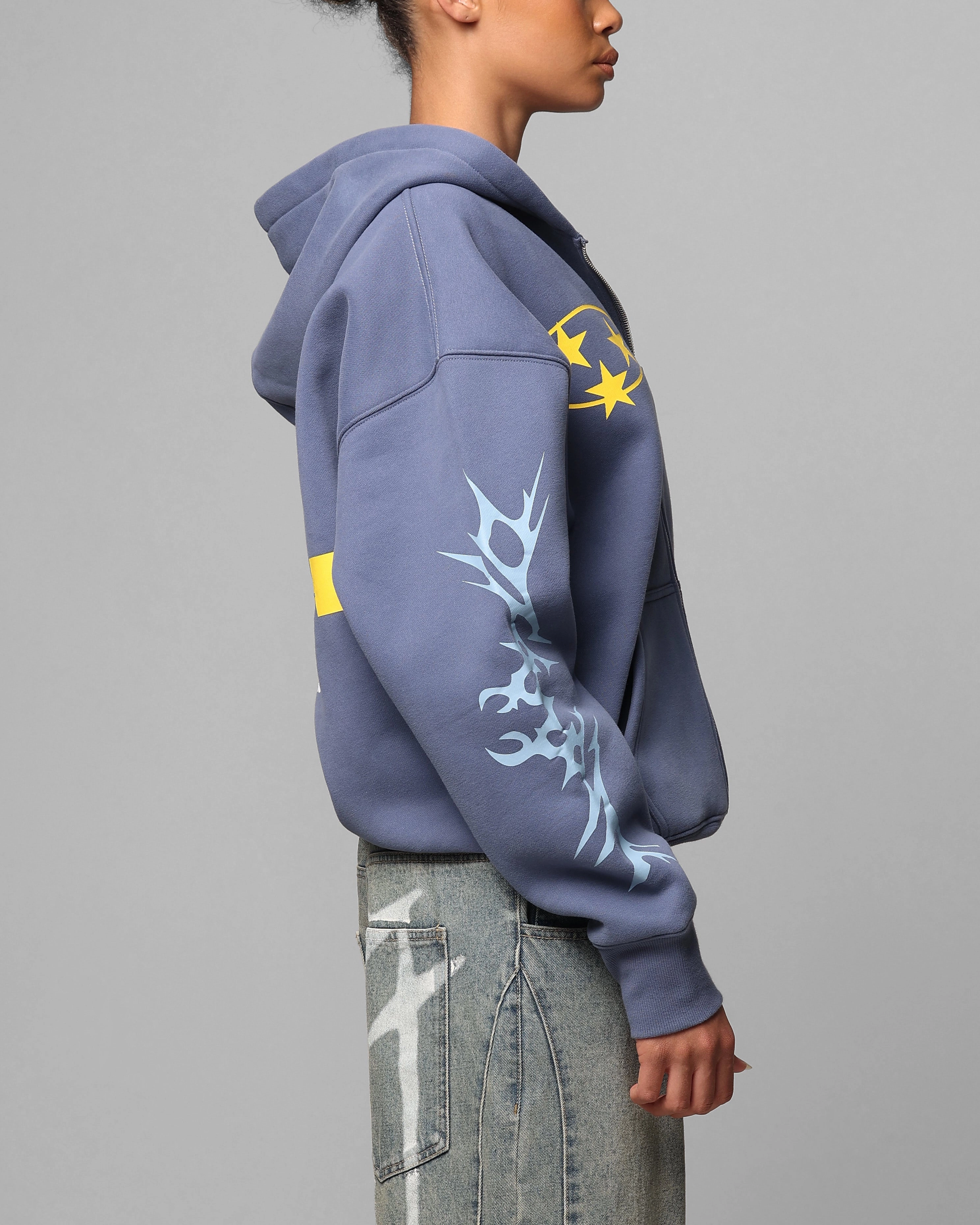 Durable Quality Cozy Fit Loiter Solar Zip Hoodie Blue