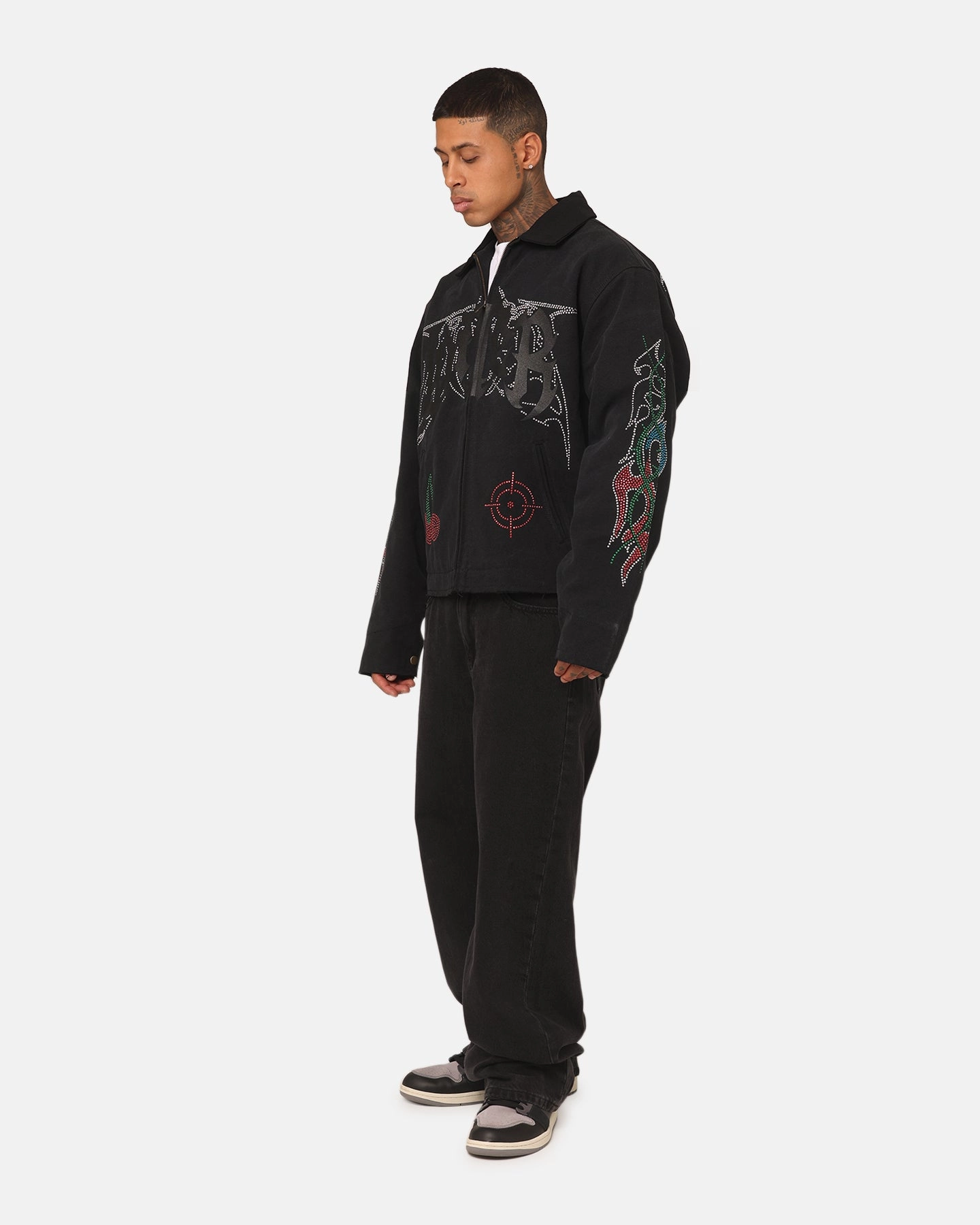 Full length Loiter Spectre Work Jacket Vintage Black