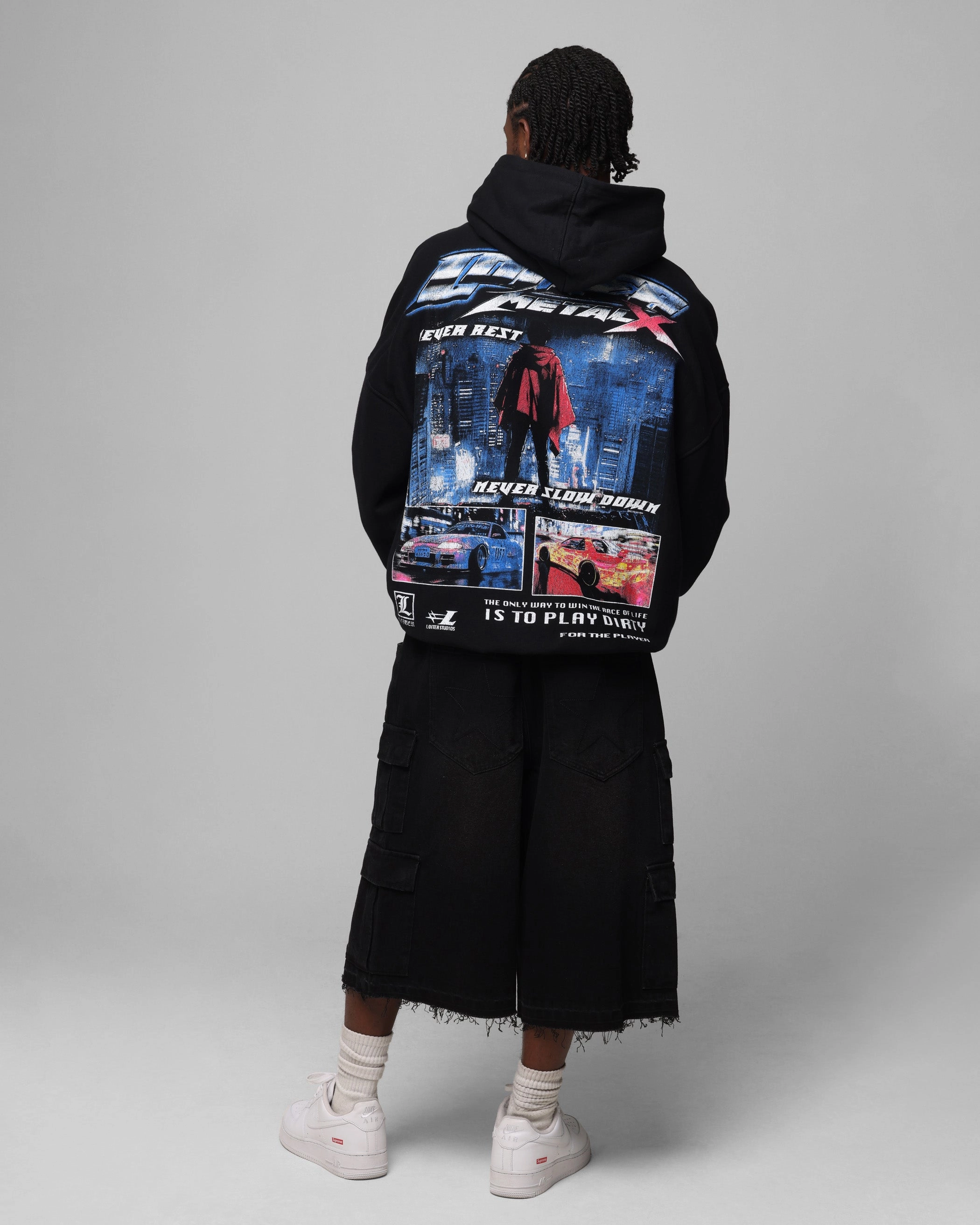 Quick Dry Tech Loiter Speed Vintage Hoodie Black