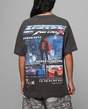 Loiter Speed Vintage T-Shirt Black Wash Light Layer