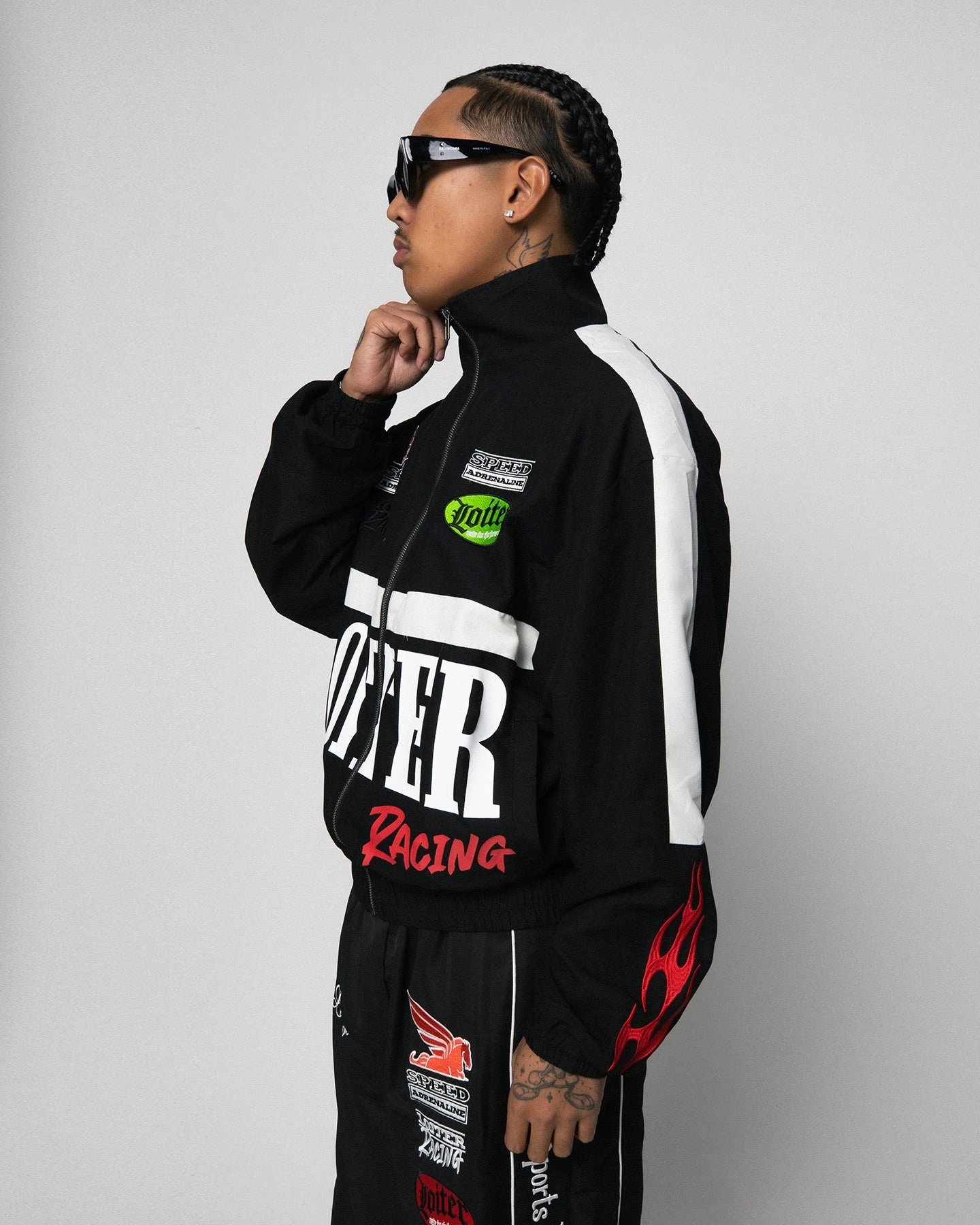 Loiter Speedway Windbreaker Jacket Black Moisture wicking