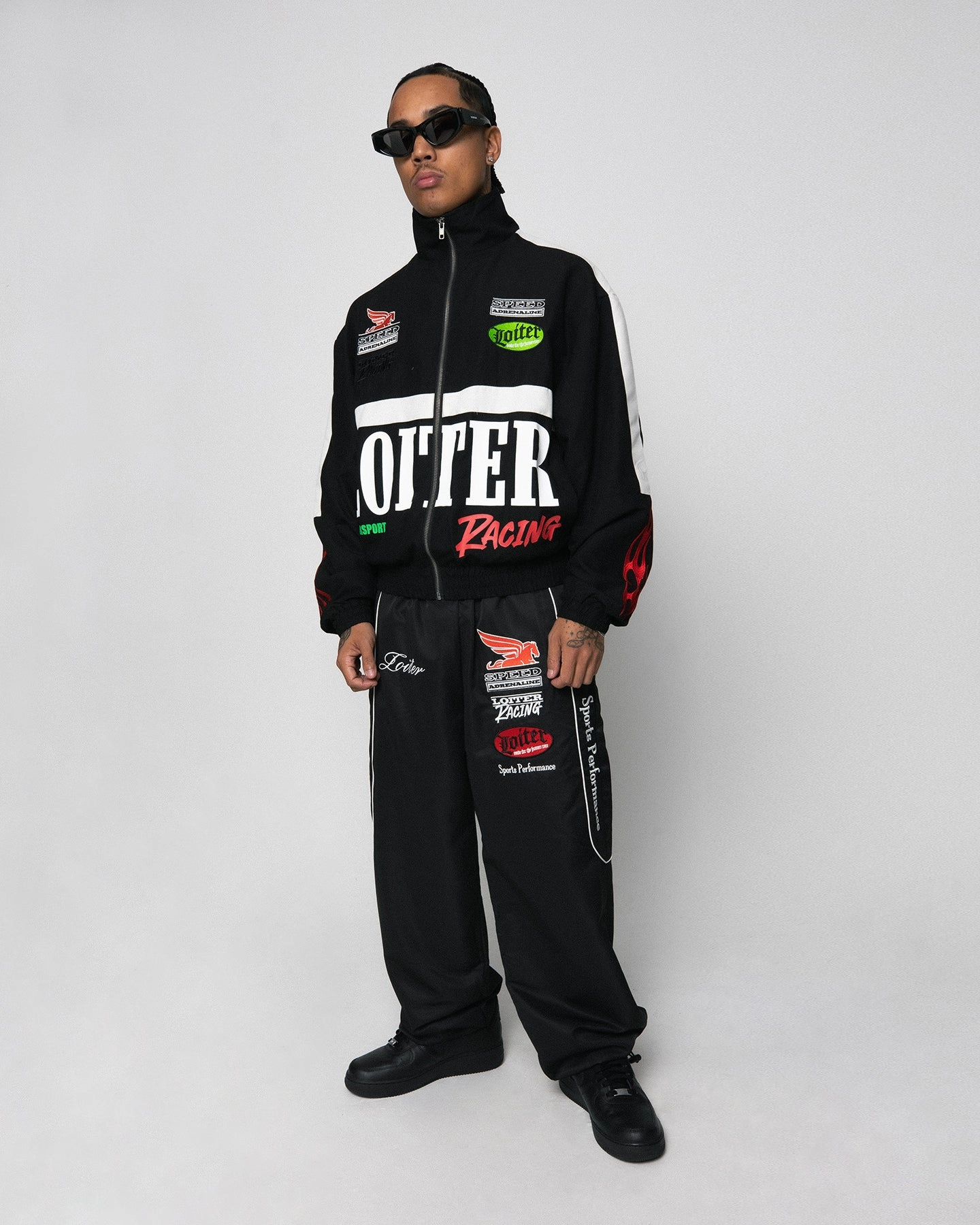 Loiter Speedway Windbreaker Jacket Black Quality work event