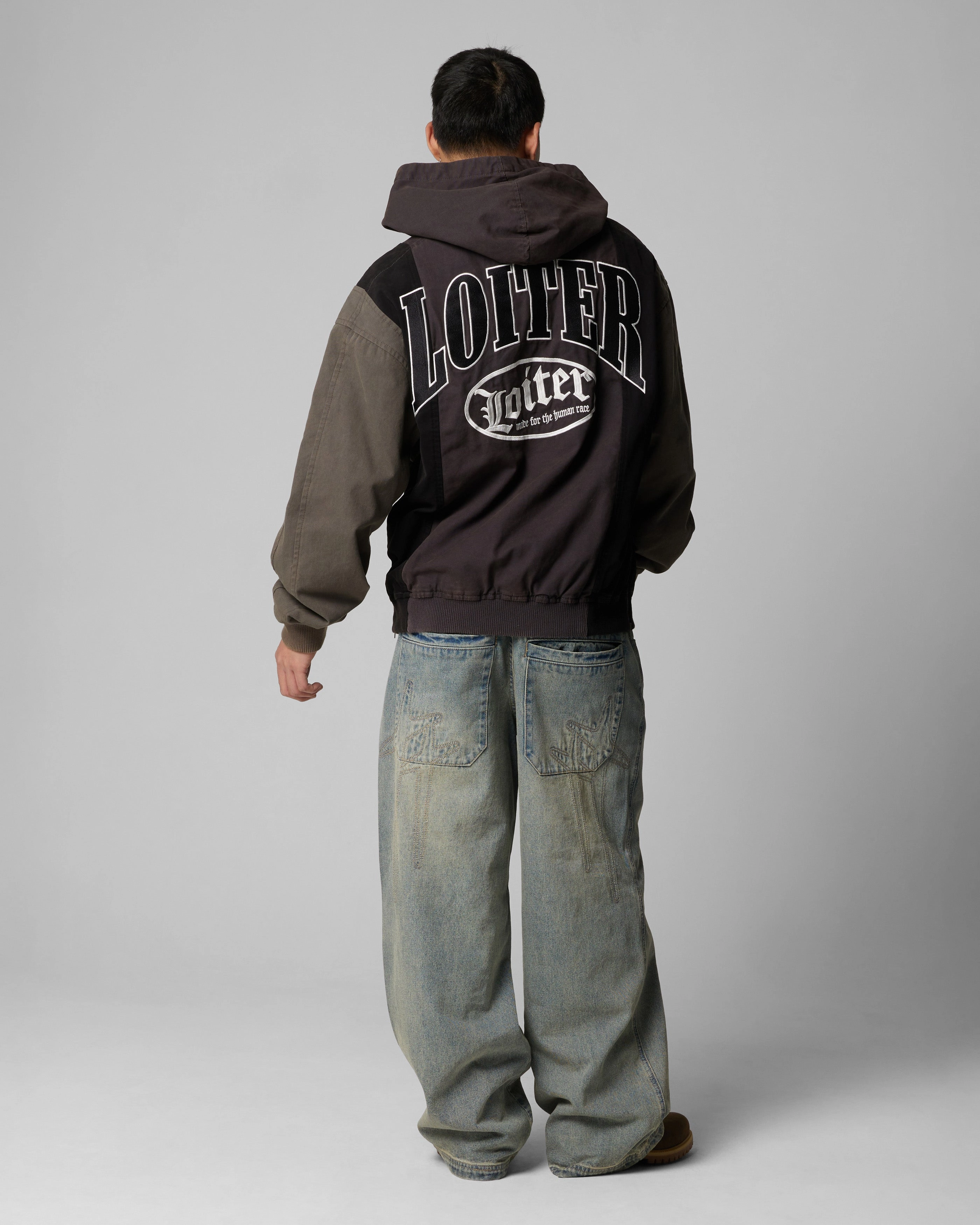 Troop - supported Loiter Splinter Hoodie Black/Charcoal