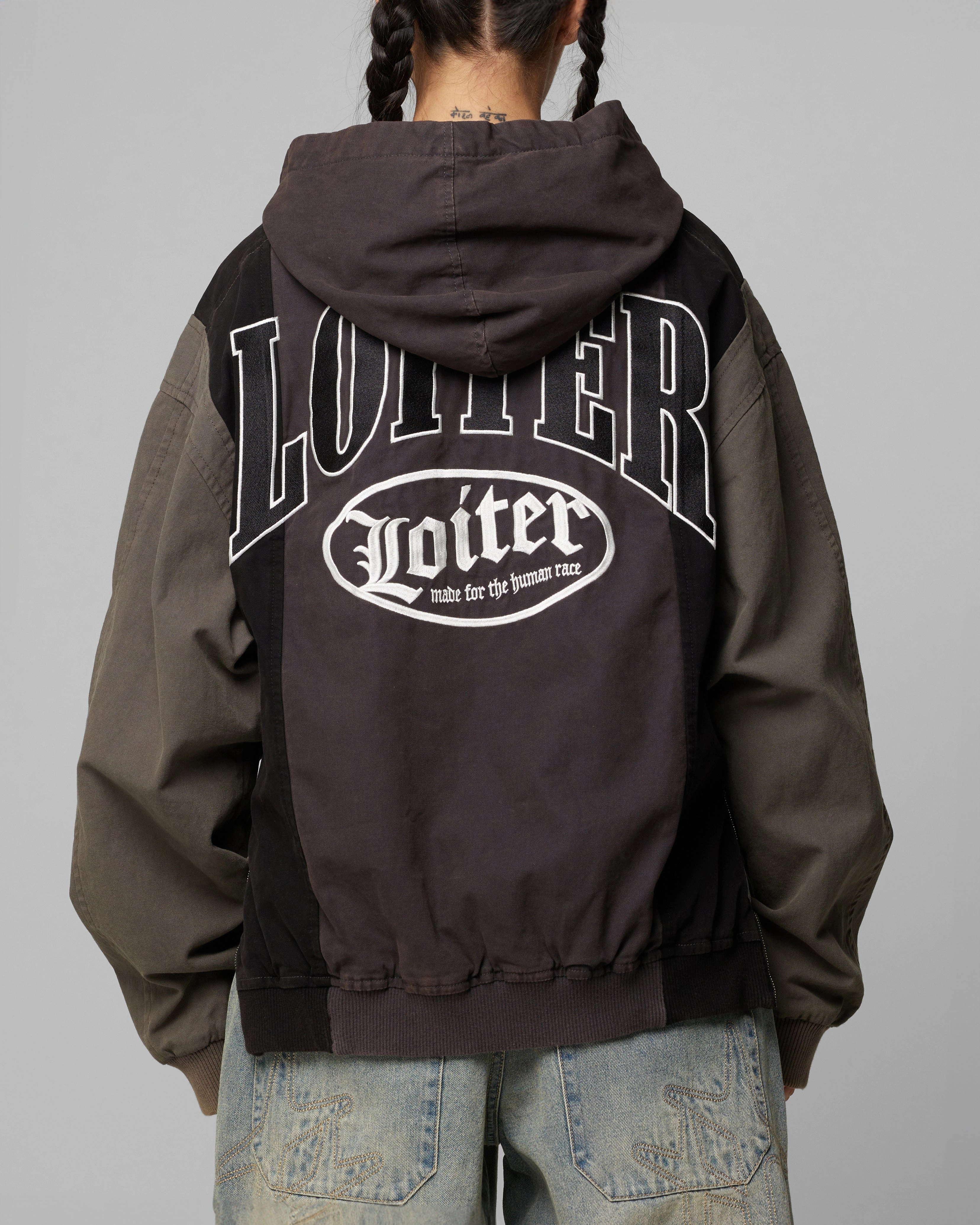 Loiter Splinter Hoodie Black/Charcoal Friendship Cruise