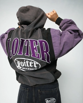 Christmas outfit Breathable mesh lining Loiter Splinter Hoodie Charcoal/Purple
