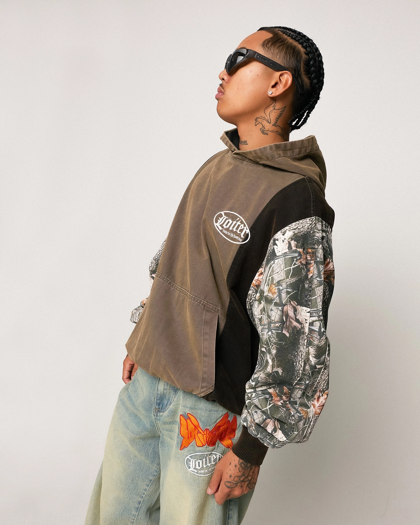 Loiter Splinter Hoodie Khaki/Camo Revolutionary Free Fit