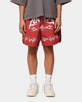 Loiter Stacked Metal Walk Shorts Burgandy Comfortable clothing Classic Appeal