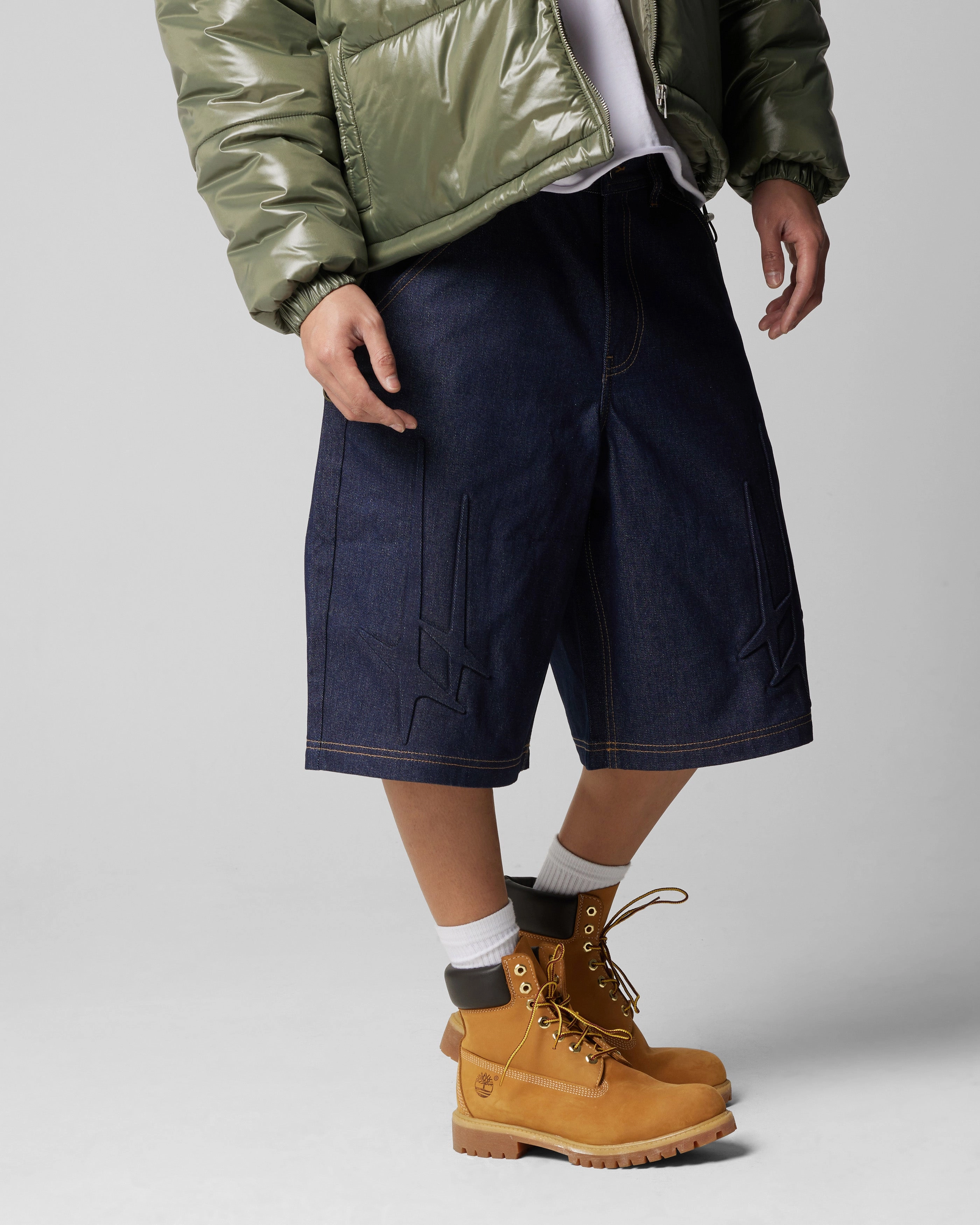 Loiter Star Child Jorts Indigo athletic clothing