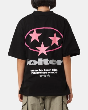 Loiter Star Child T-Shirt Black Minimalist Stitching Quick Comfort