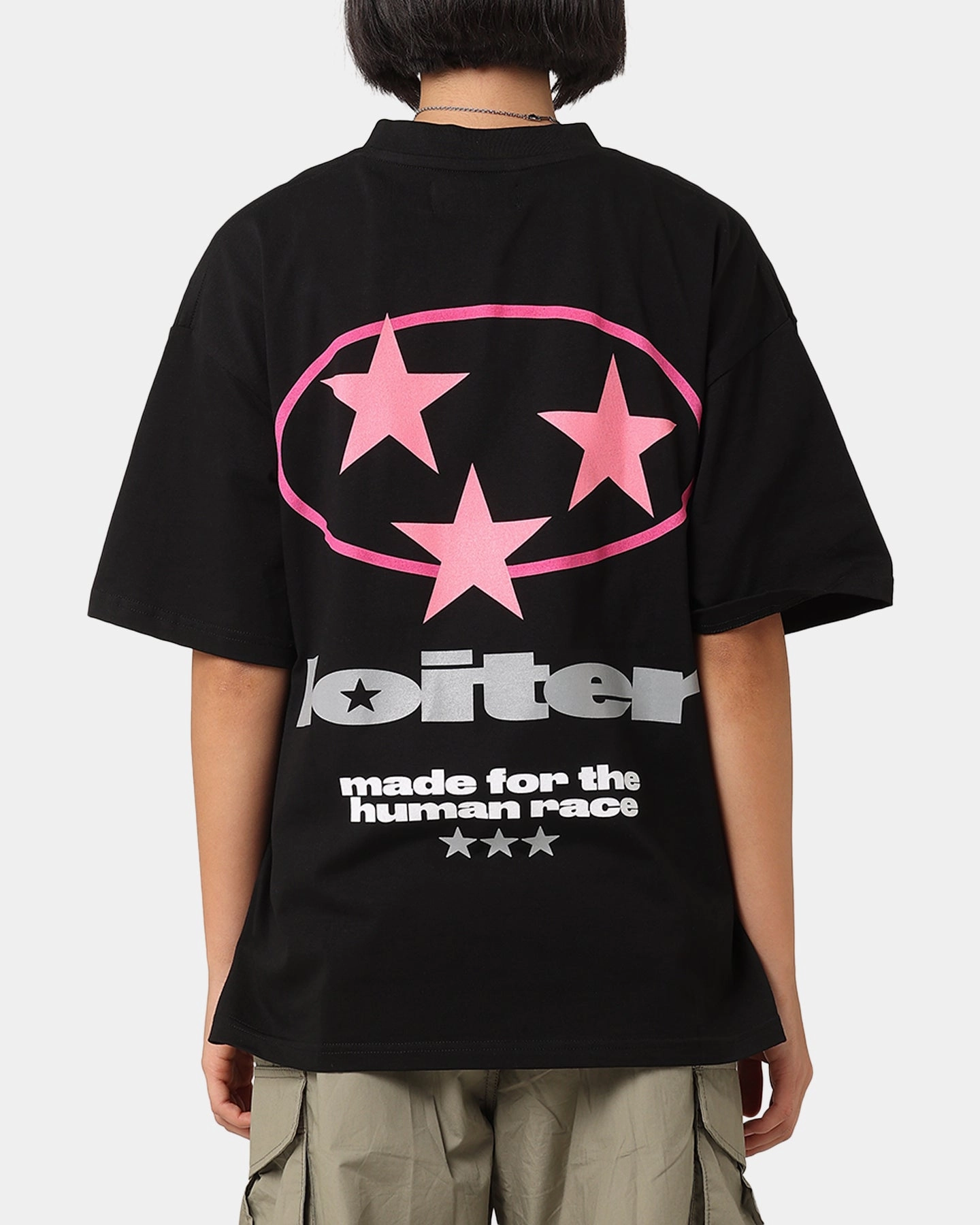Loiter Star Child T-Shirt Black Minimalist Stitching Quick Comfort