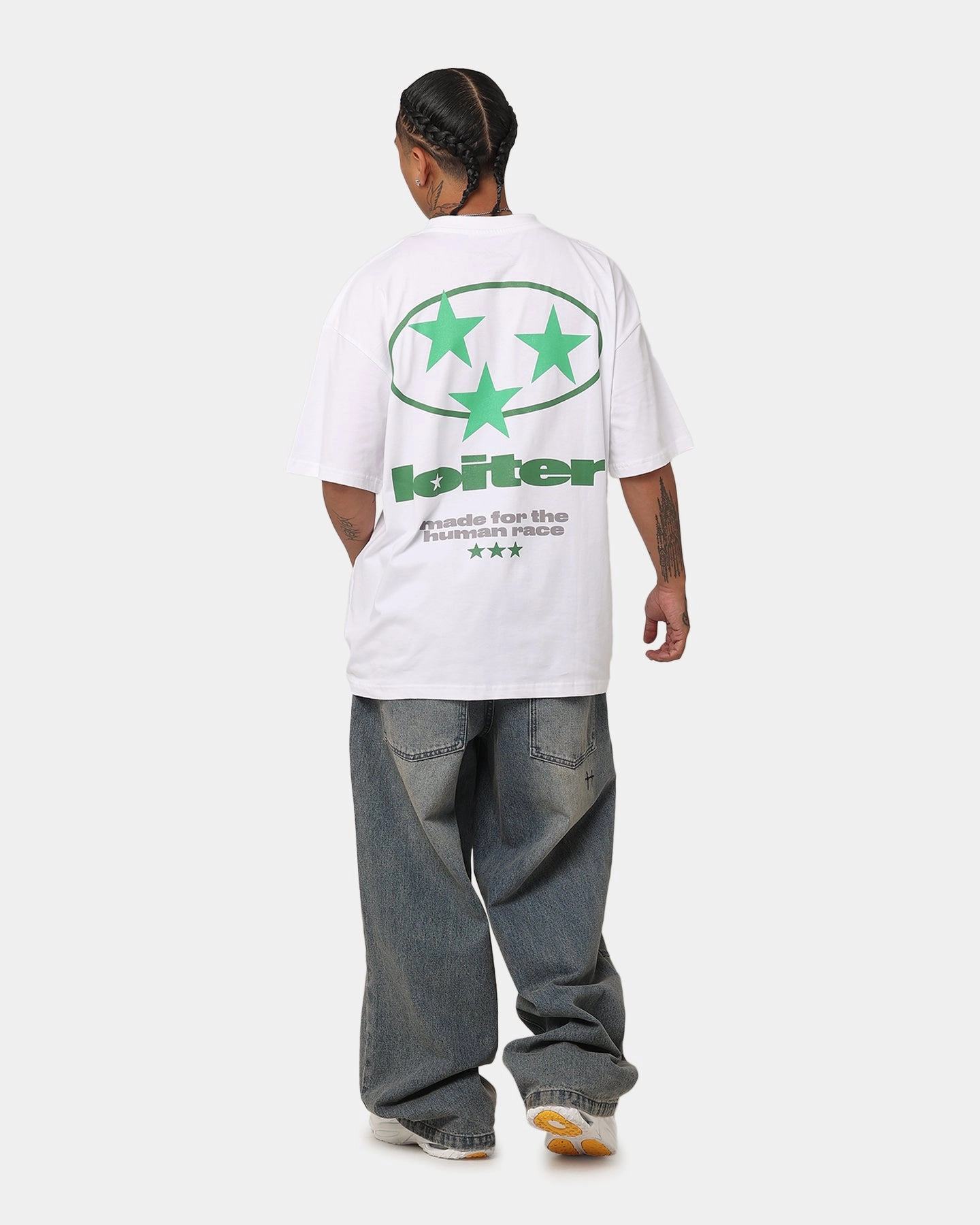 Cozy And Warm Loiter Star Child T-Shirt White