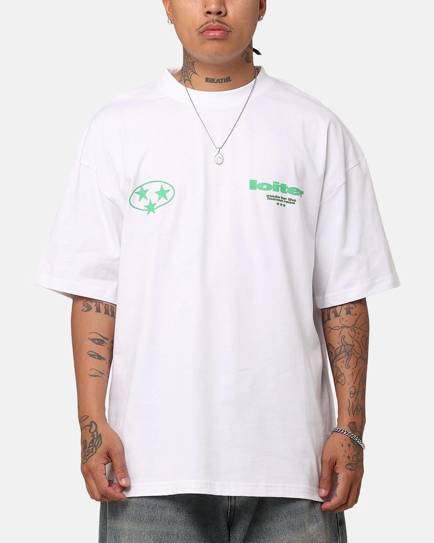 Casual Chic Wear Loiter Star Child T-Shirt White