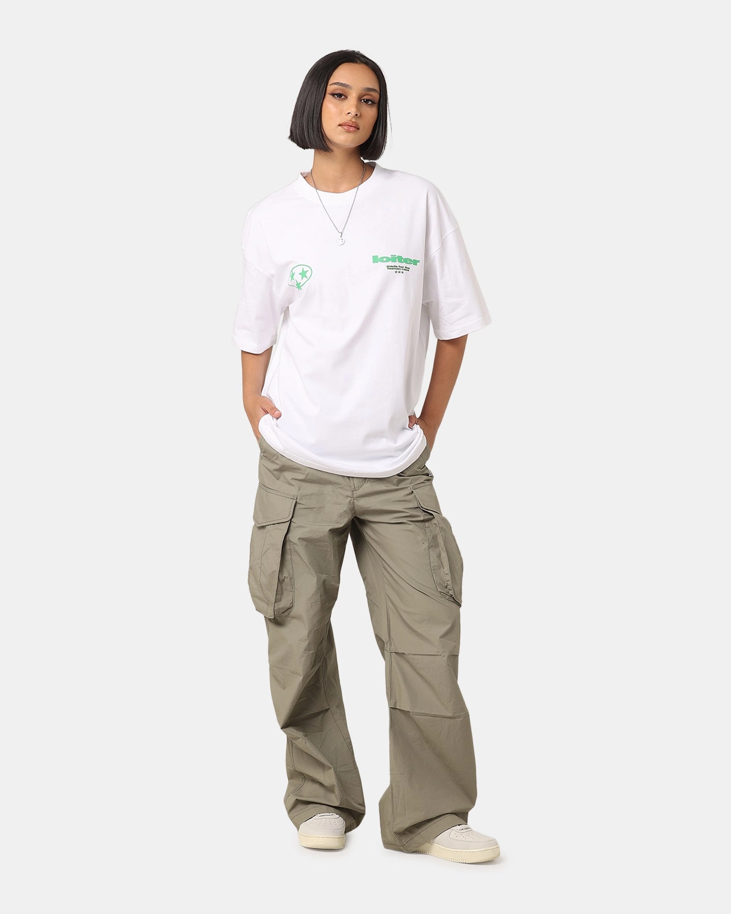 Loiter Star Child T-Shirt White Versatile Layer