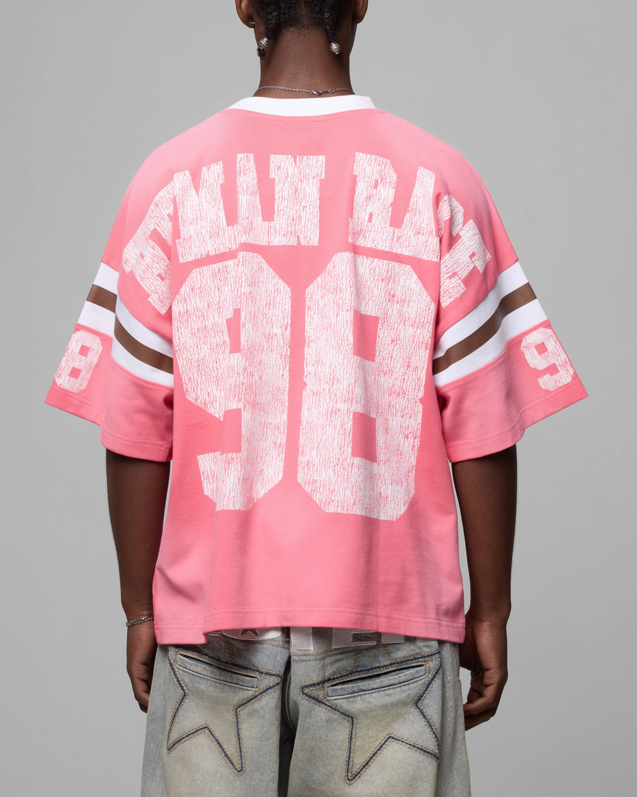 Loiter Star Jersey T-Shirt Pink Flattering Cut Stylish Look