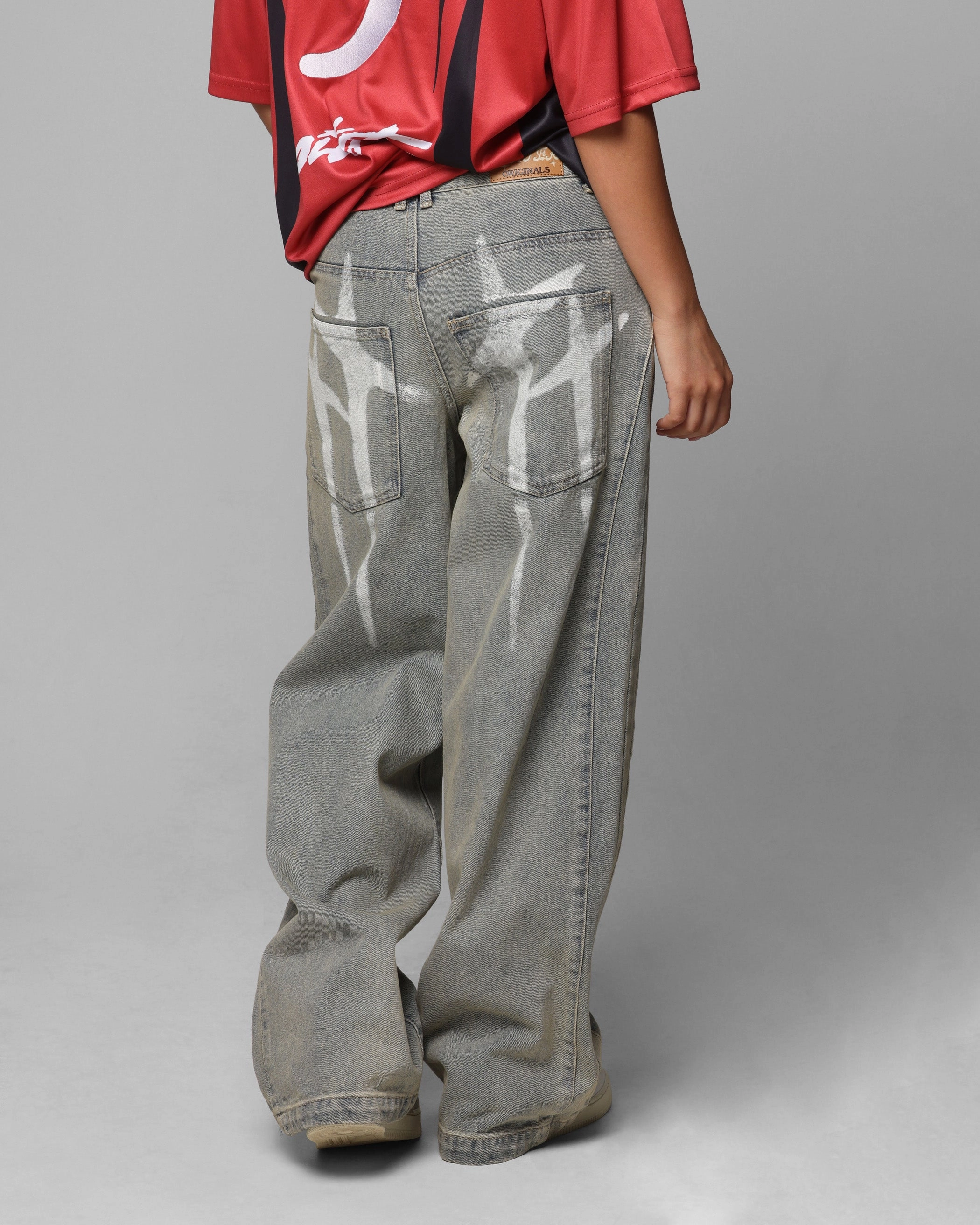 Loiter Star Walker Wide Leg Jean Washed Blue Always Needed