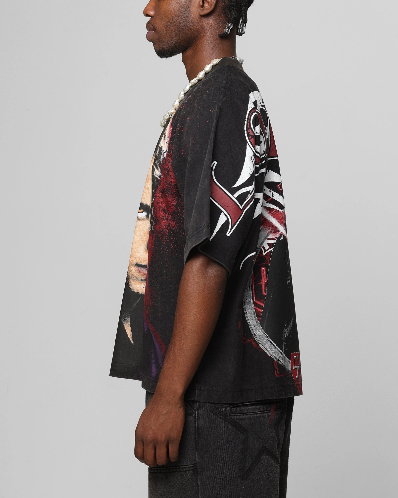 Loiter Star Wars Vader Boxy T-Shirt Washed Black Versatile Trend