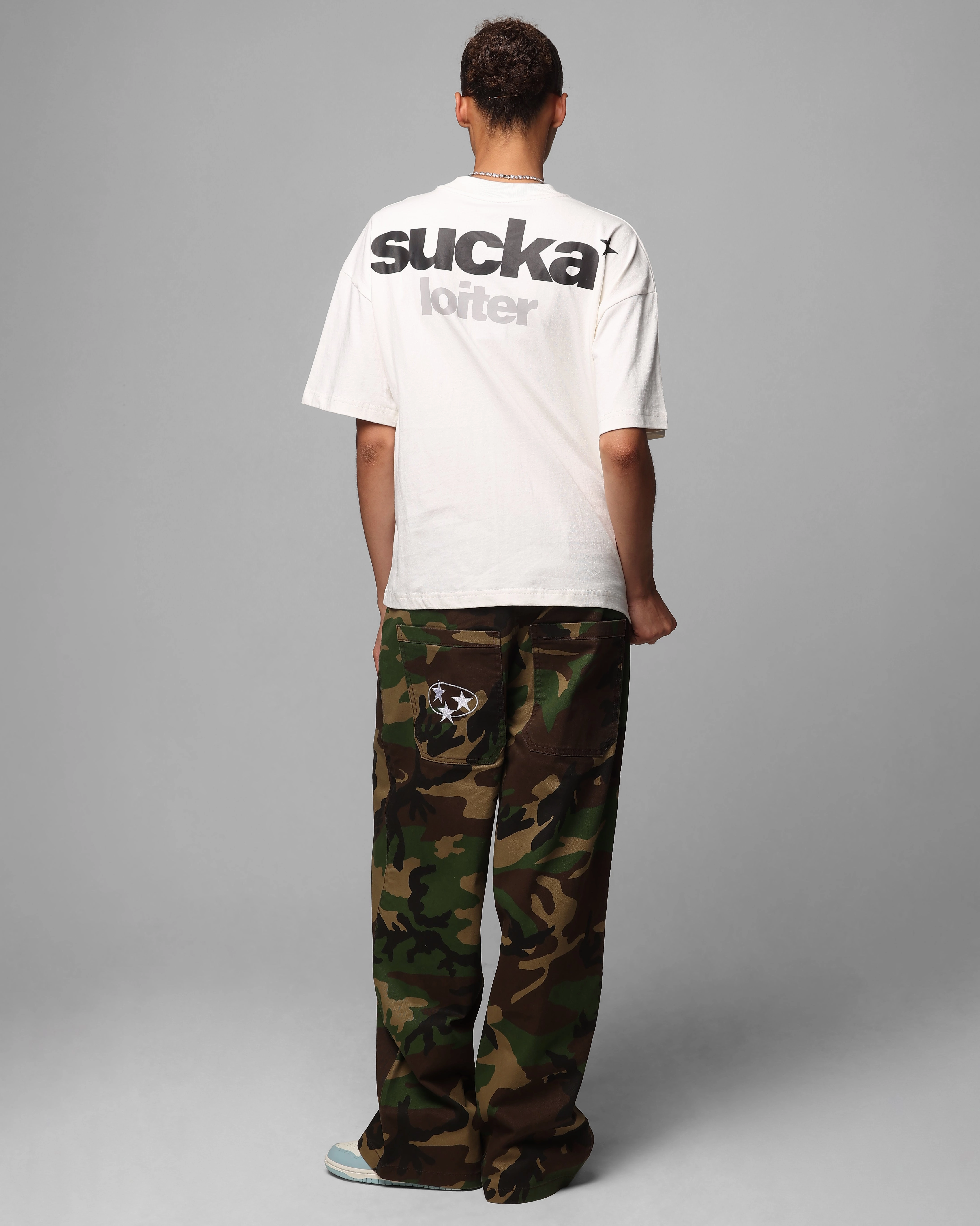 Simple Comfort Loiter Sucka T-Shirt Off White