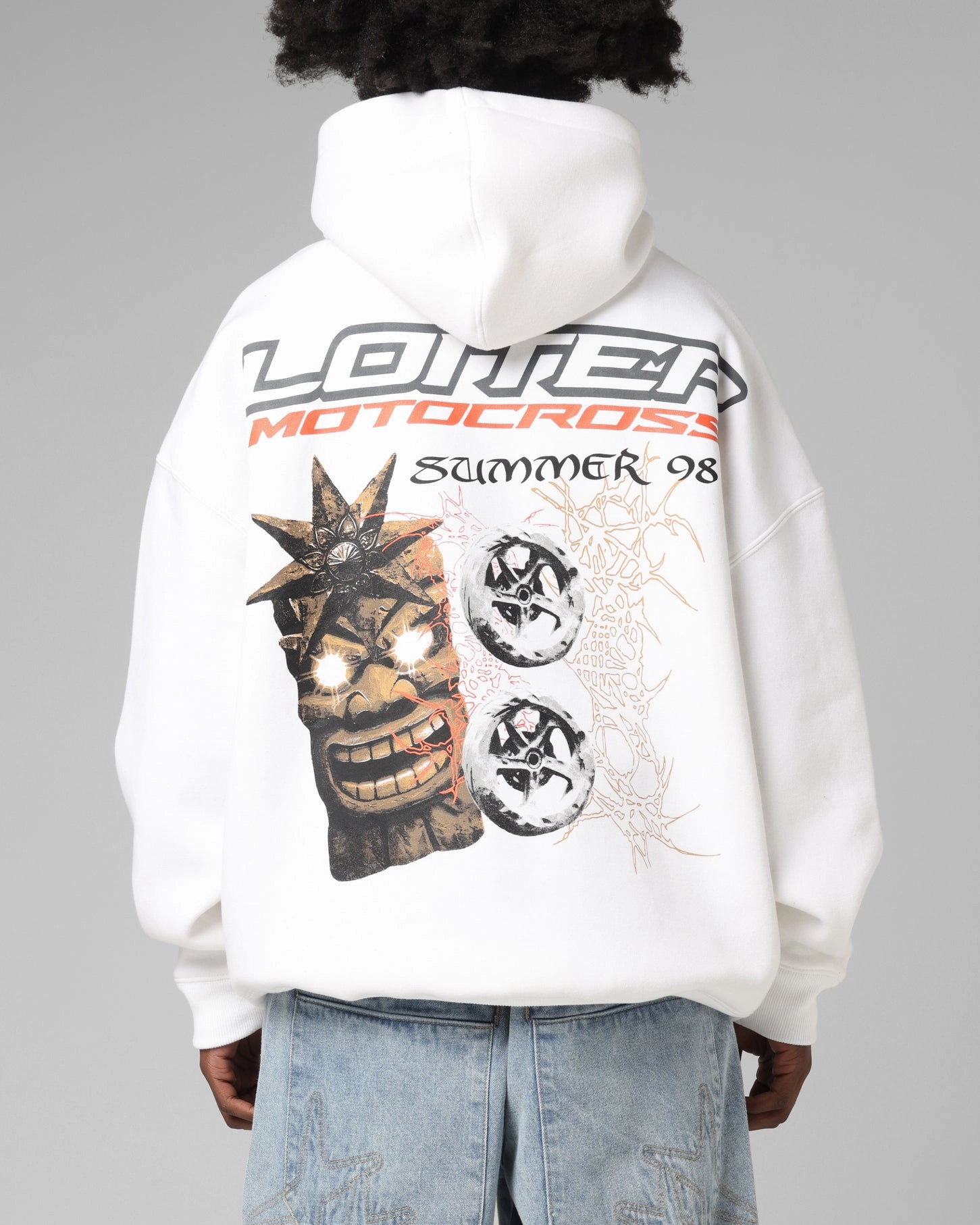 difficult to repair Advanced Design Loiter Summer Motocross Hoodie White