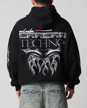 Loiter Techno Hoodie Black Flex Mobility System
