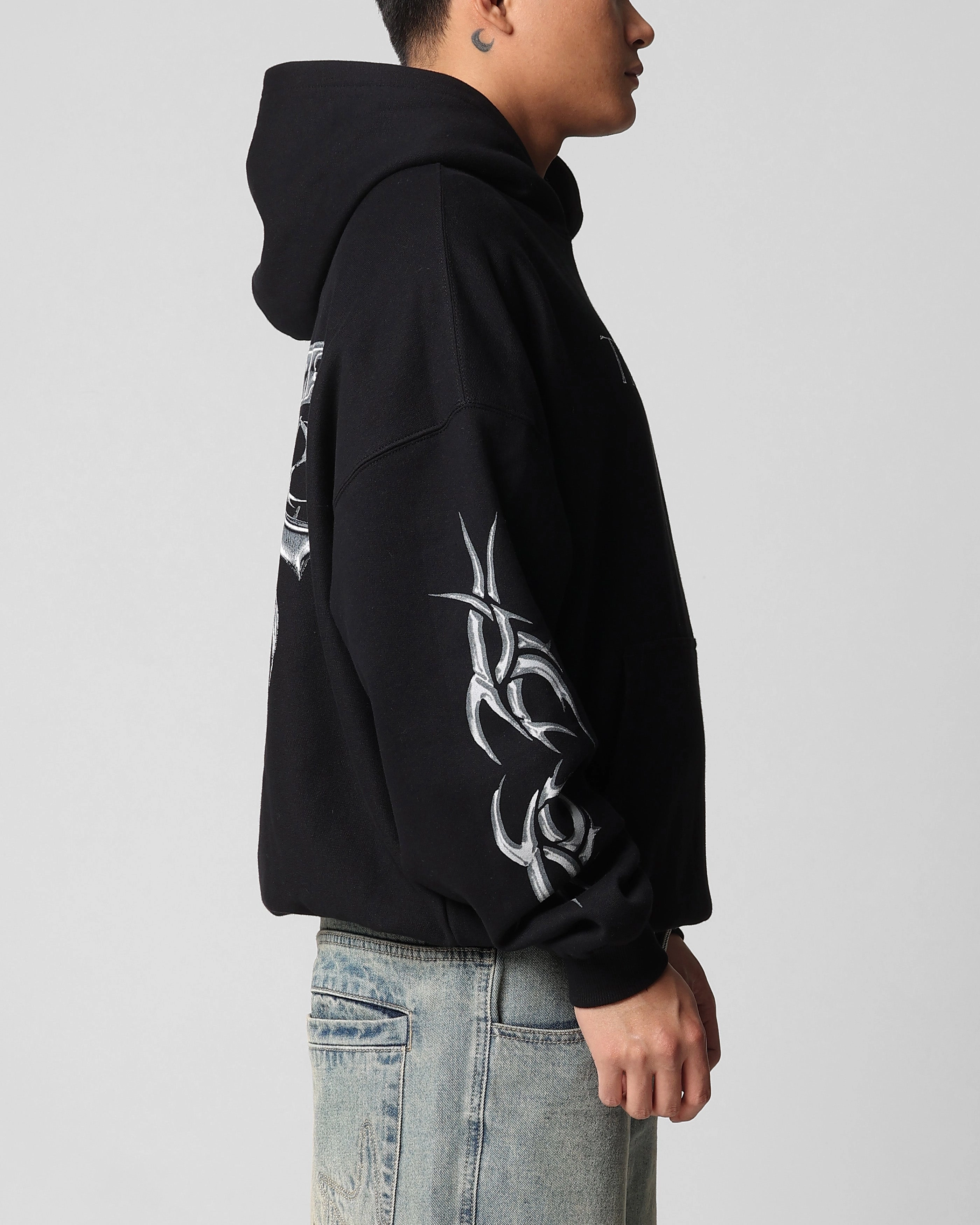 Loiter Techno Hoodie Black Casual Warmth