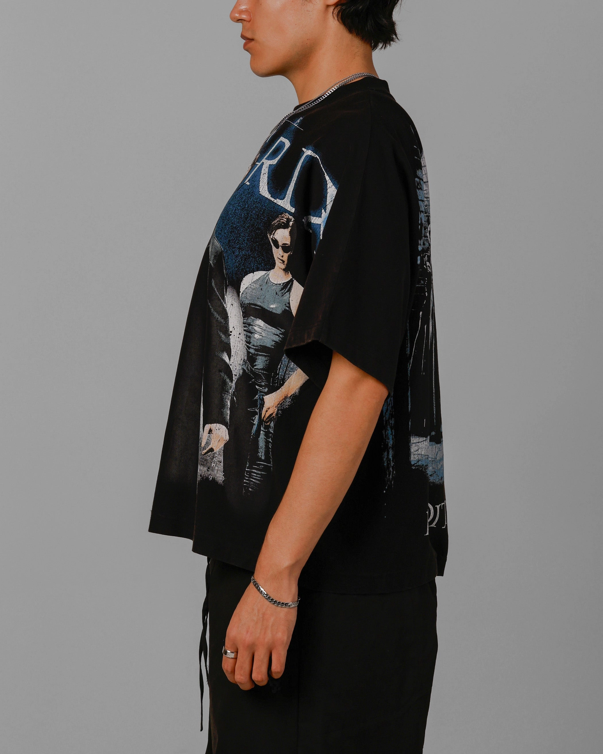 Loiter The Matrix Boxy T-Shirt Washed Black Basic Layering Outdoor Essentials