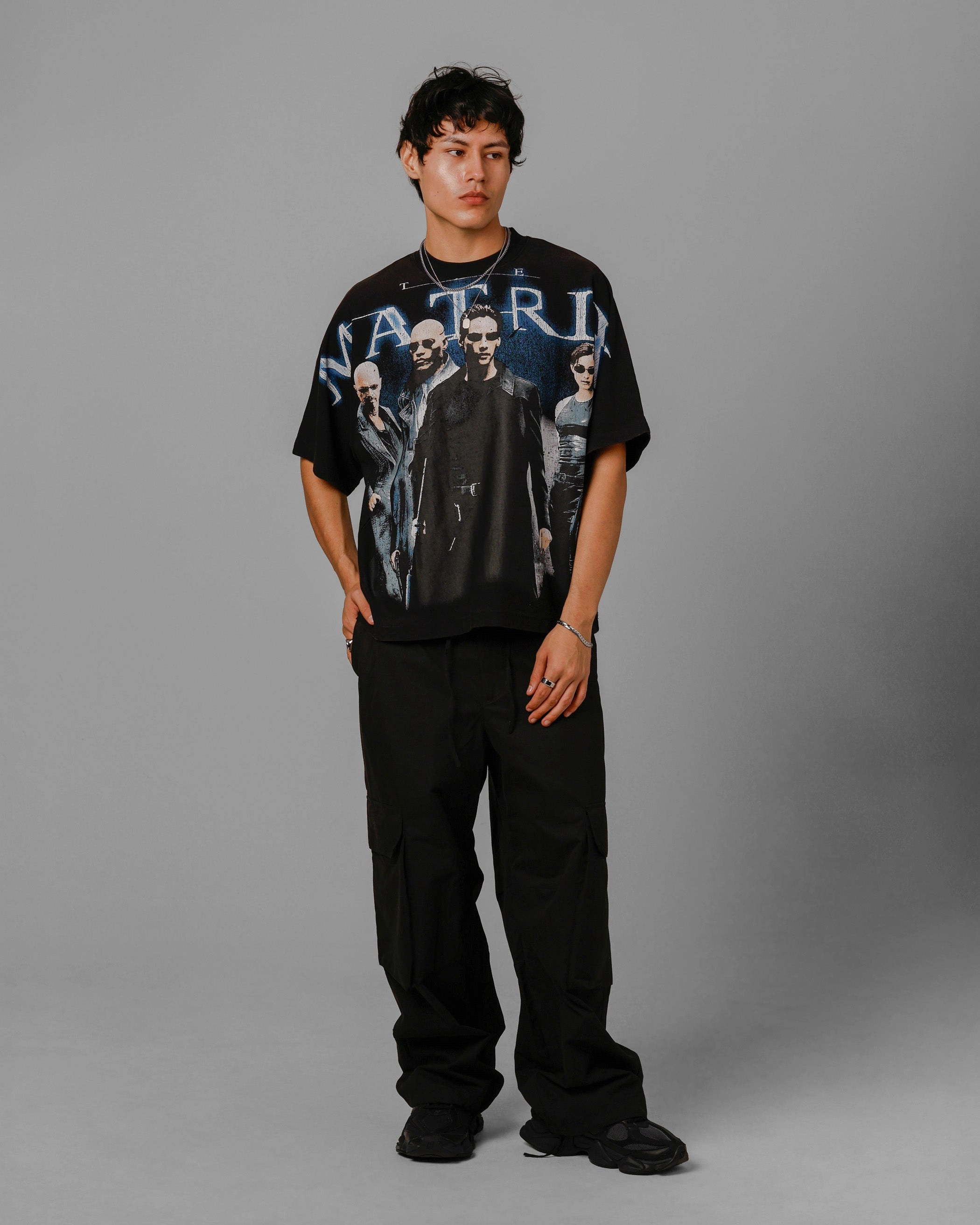 Classic Wear Loiter The Matrix Boxy T-Shirt Washed Black