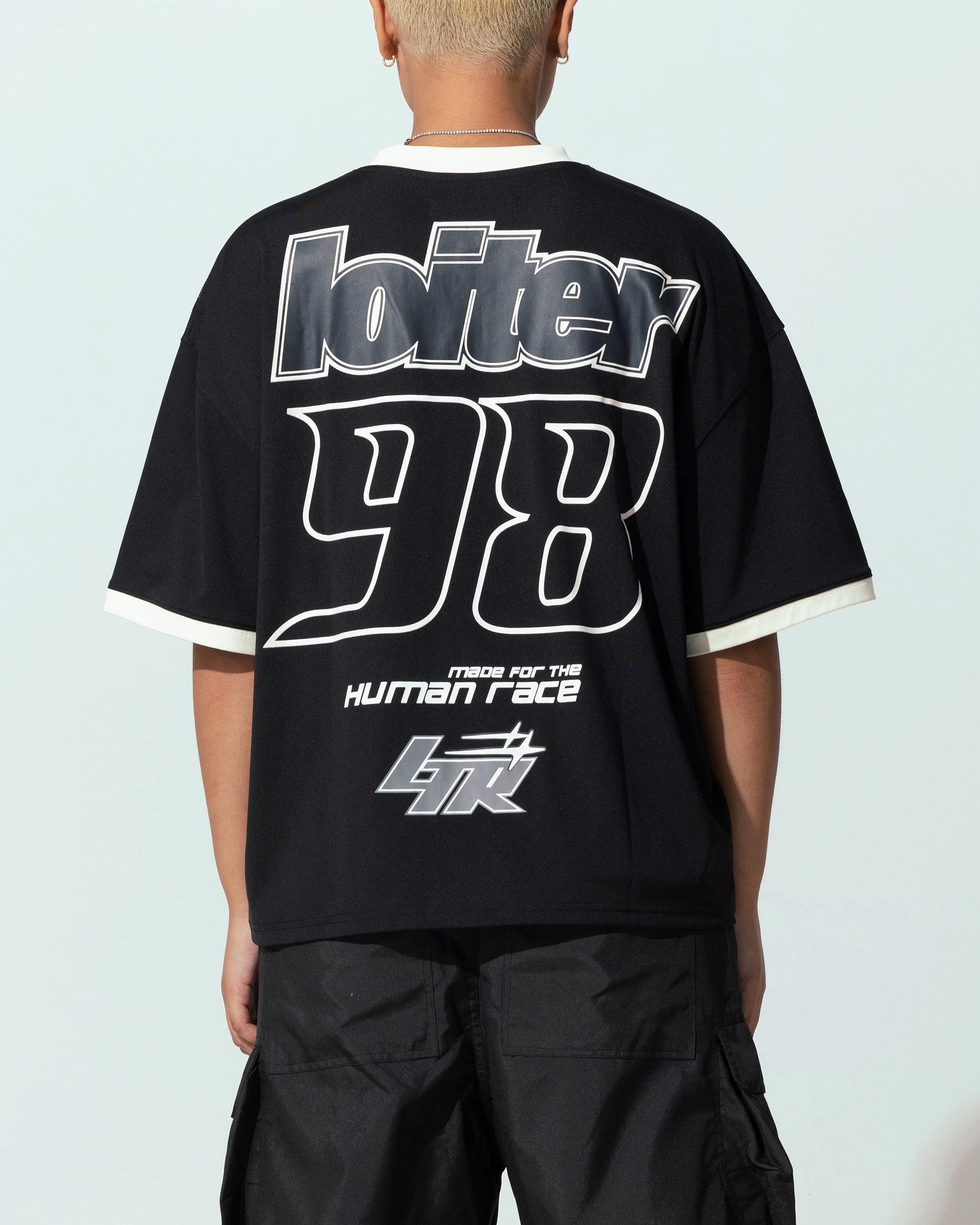 Flatlock stitching Loiter Tournament Jersey Black