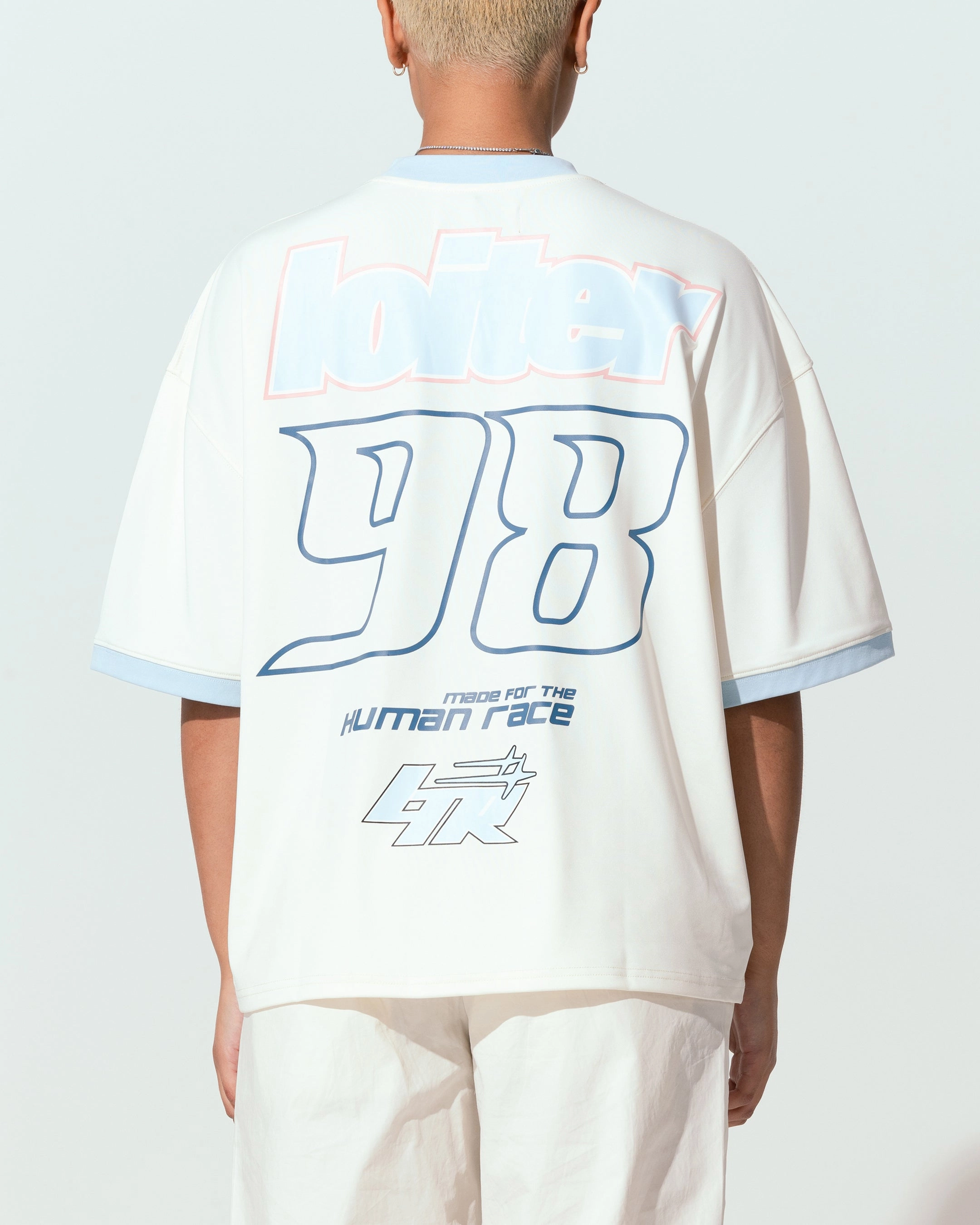 Loiter Tournament Jersey Off White/Blue Versatile Option AllSeasonWear