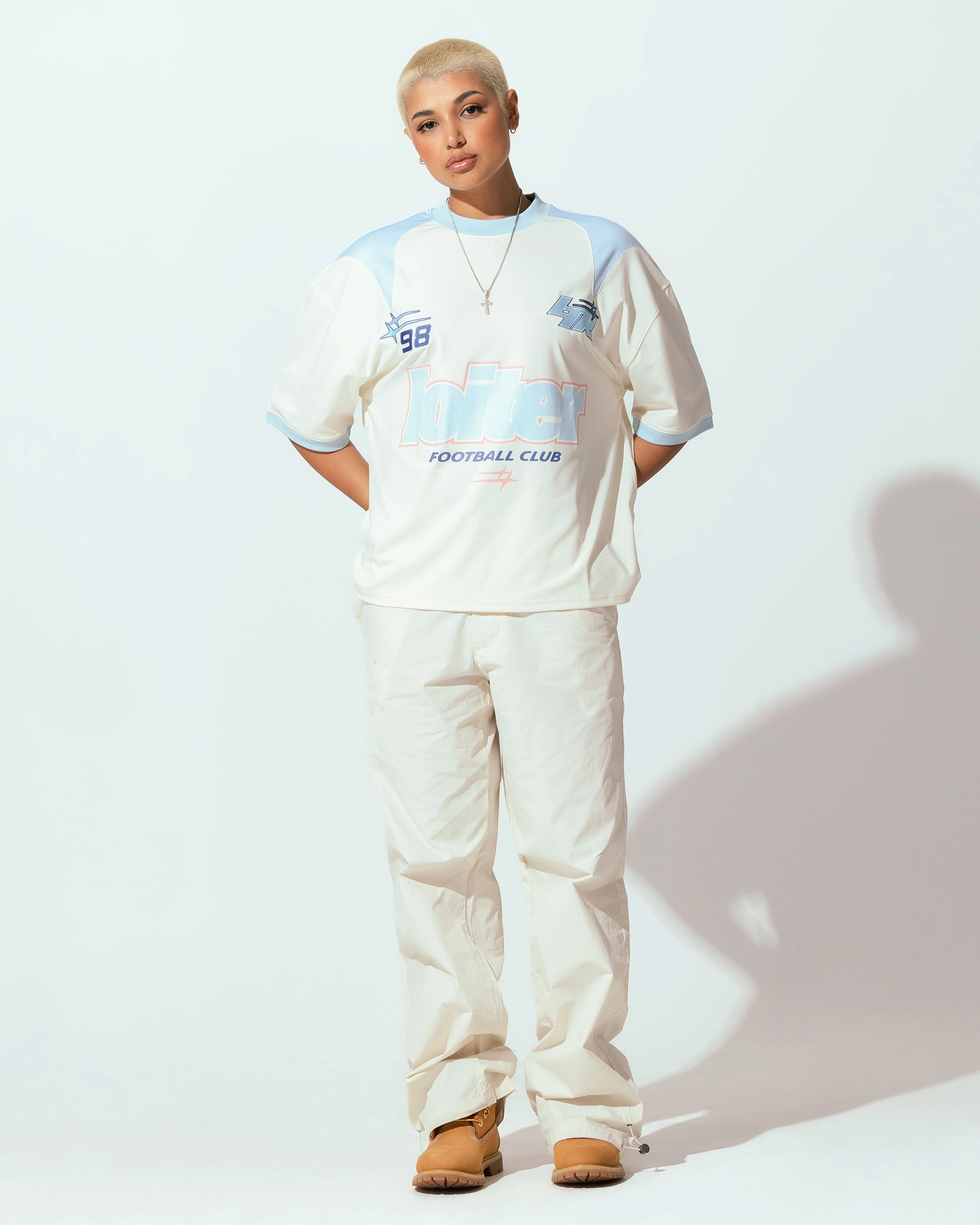 Comfortable fit Loiter Tournament Jersey Off White/Blue