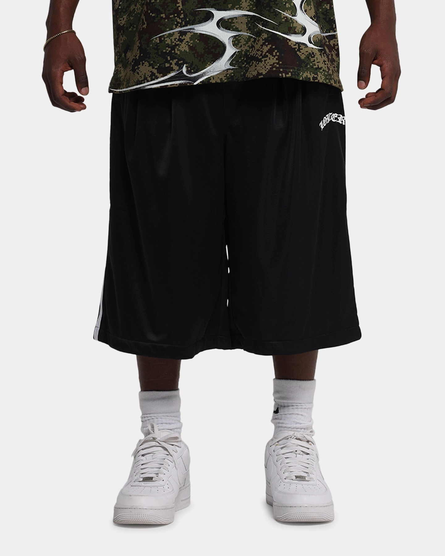 Gym Wear Loiter Track 3 Quarter Shorts Black
