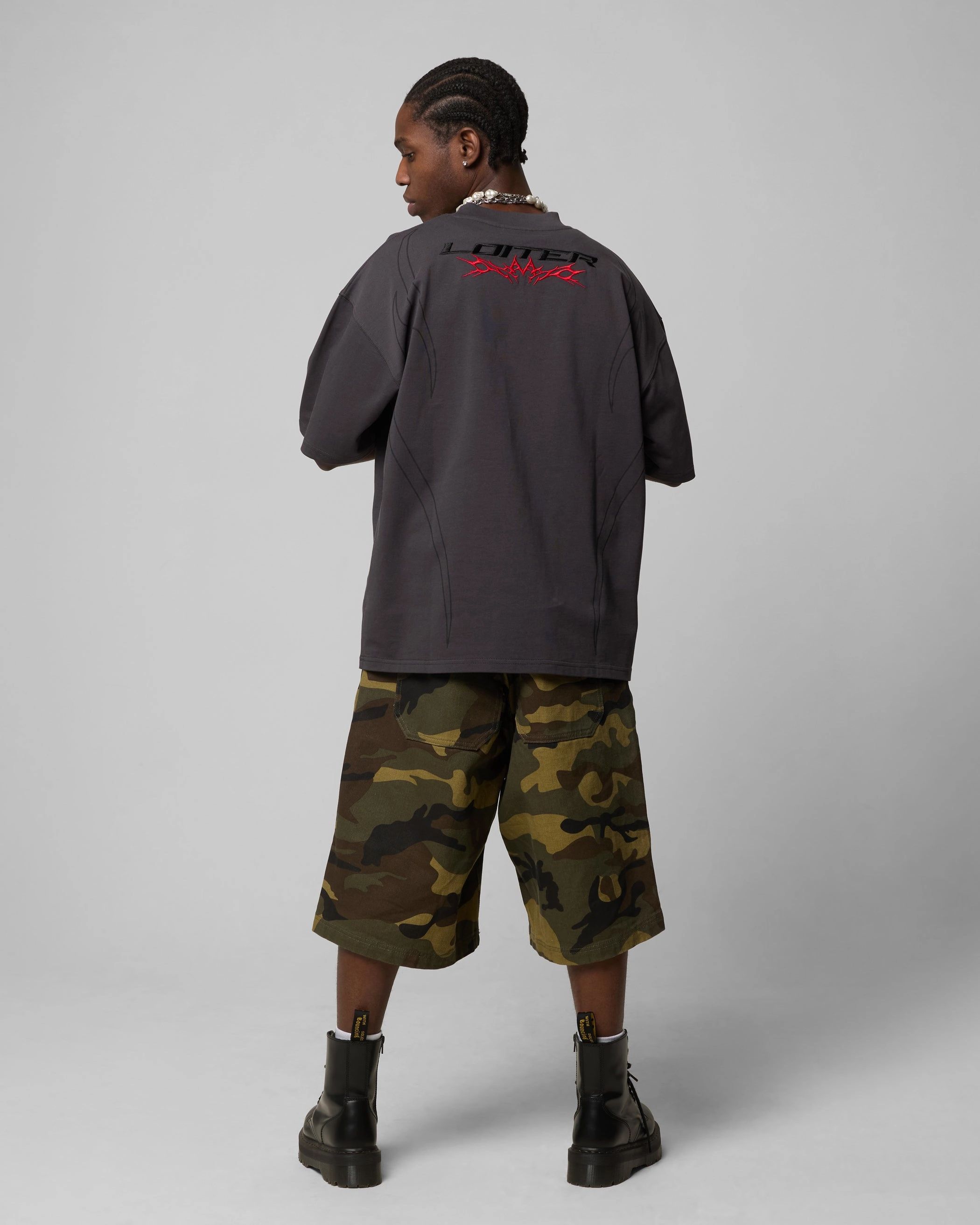 Loiter Trackstar T-Shirt Charcoal Luxury exclusivity