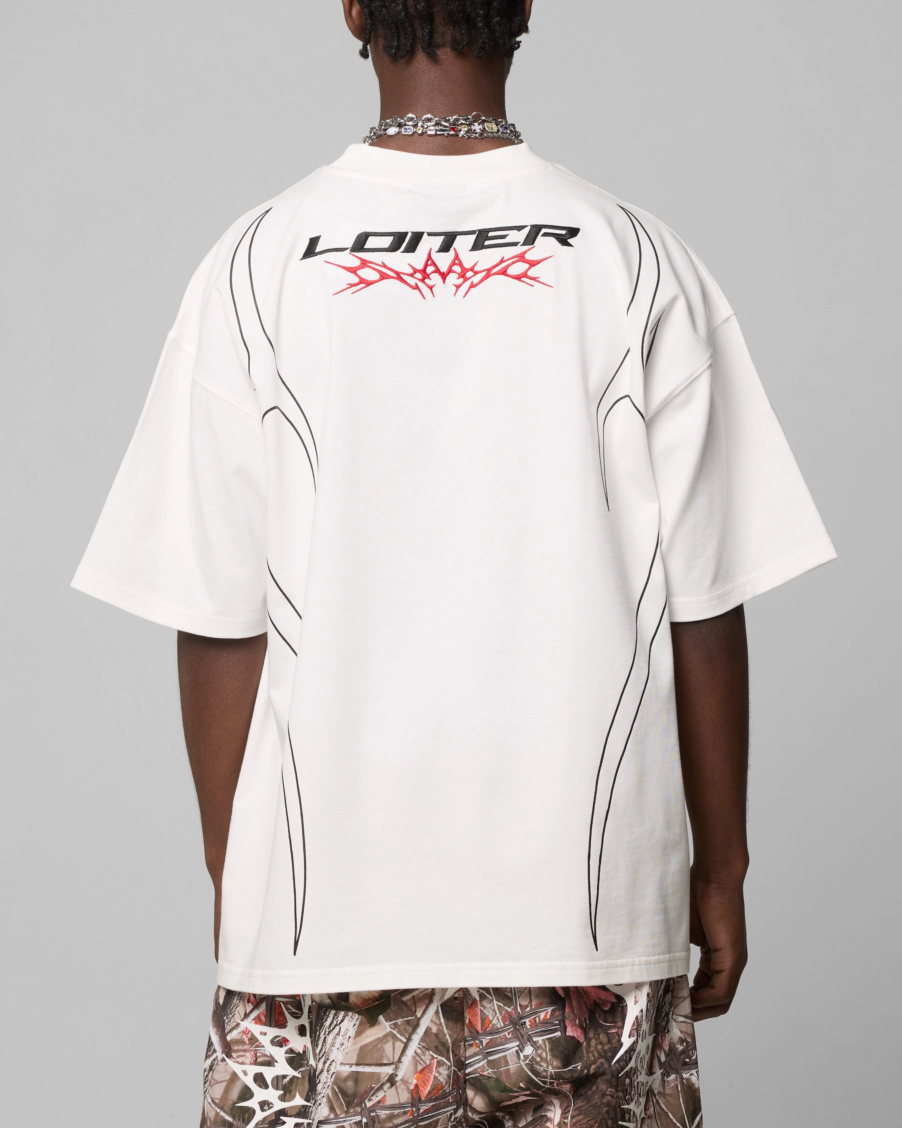 spandex blend Loiter Trackstar T-Shirt Off White