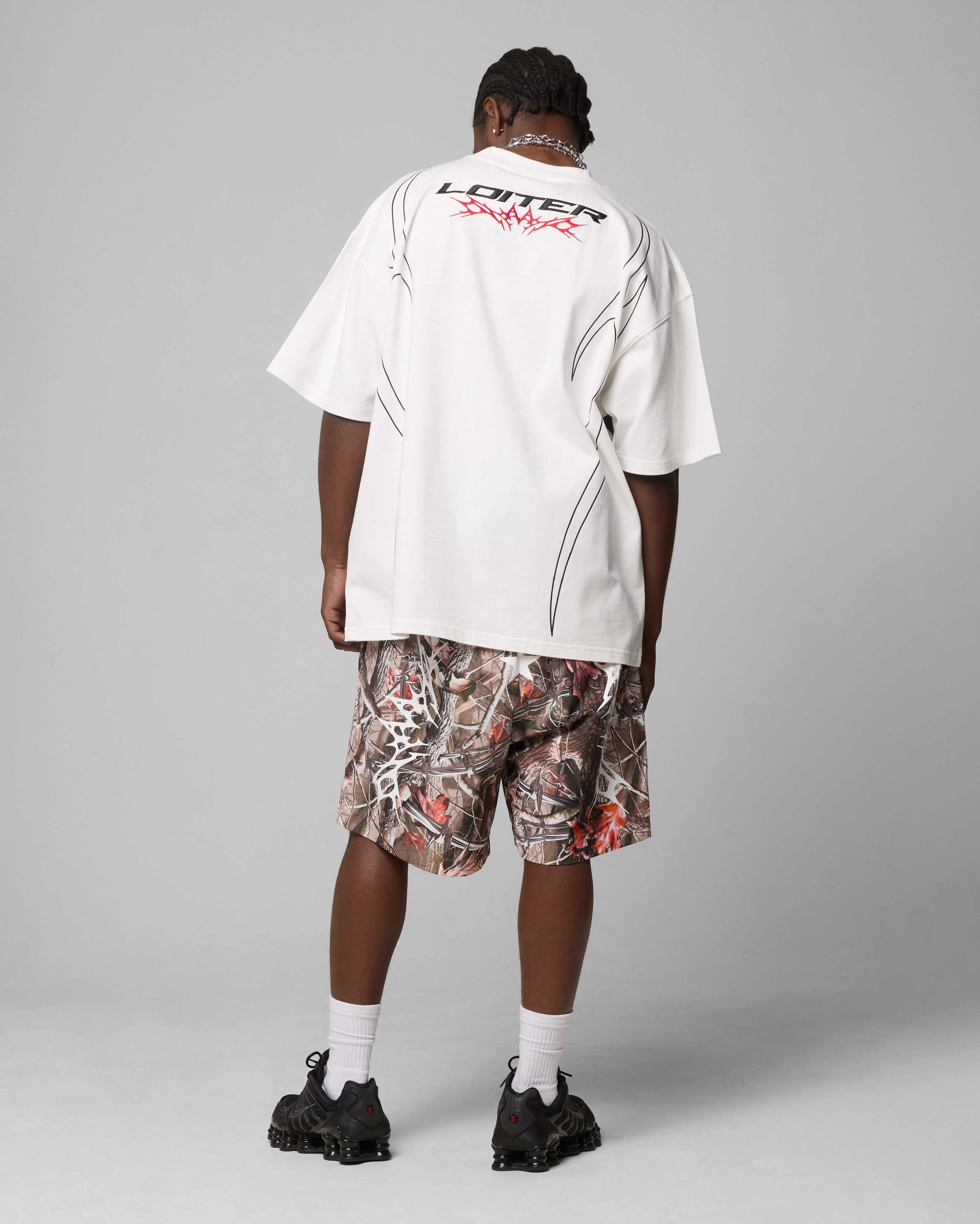 Active Trend Look Weekend Comfort Loiter Trackstar T-Shirt Off White