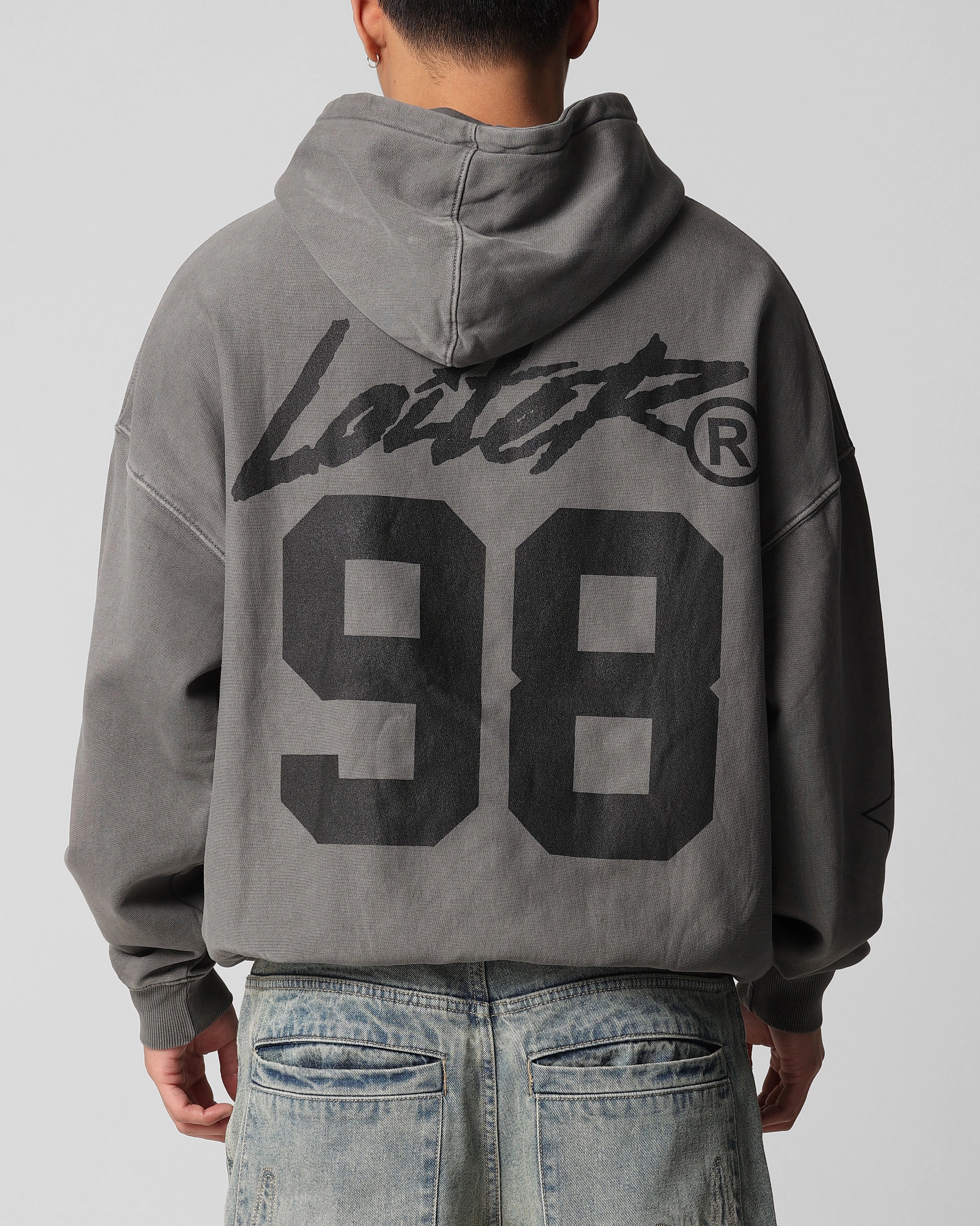 Romance Loiter Training Day Hoodie Washed Charcoal