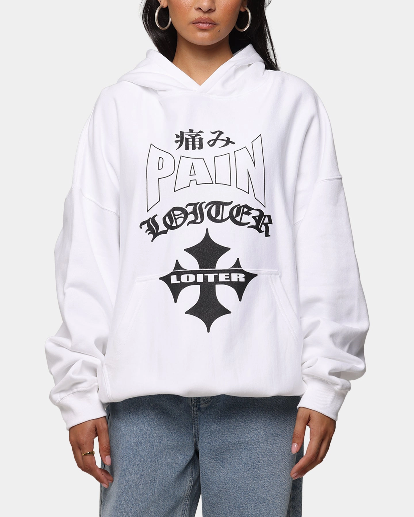 Water Repellent Coating Loiter Ultimate Pain Hoodie White