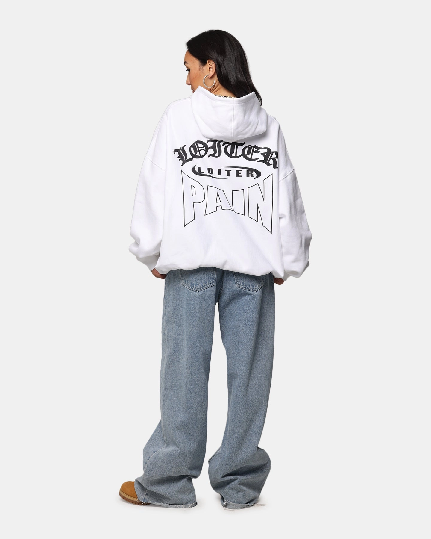 Loiter Ultimate Pain Hoodie White hot - weather option Relaxed Cut
