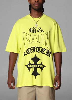 print design Limited Edition Loiter Ultimate Pain T-Shirt Cyber Green