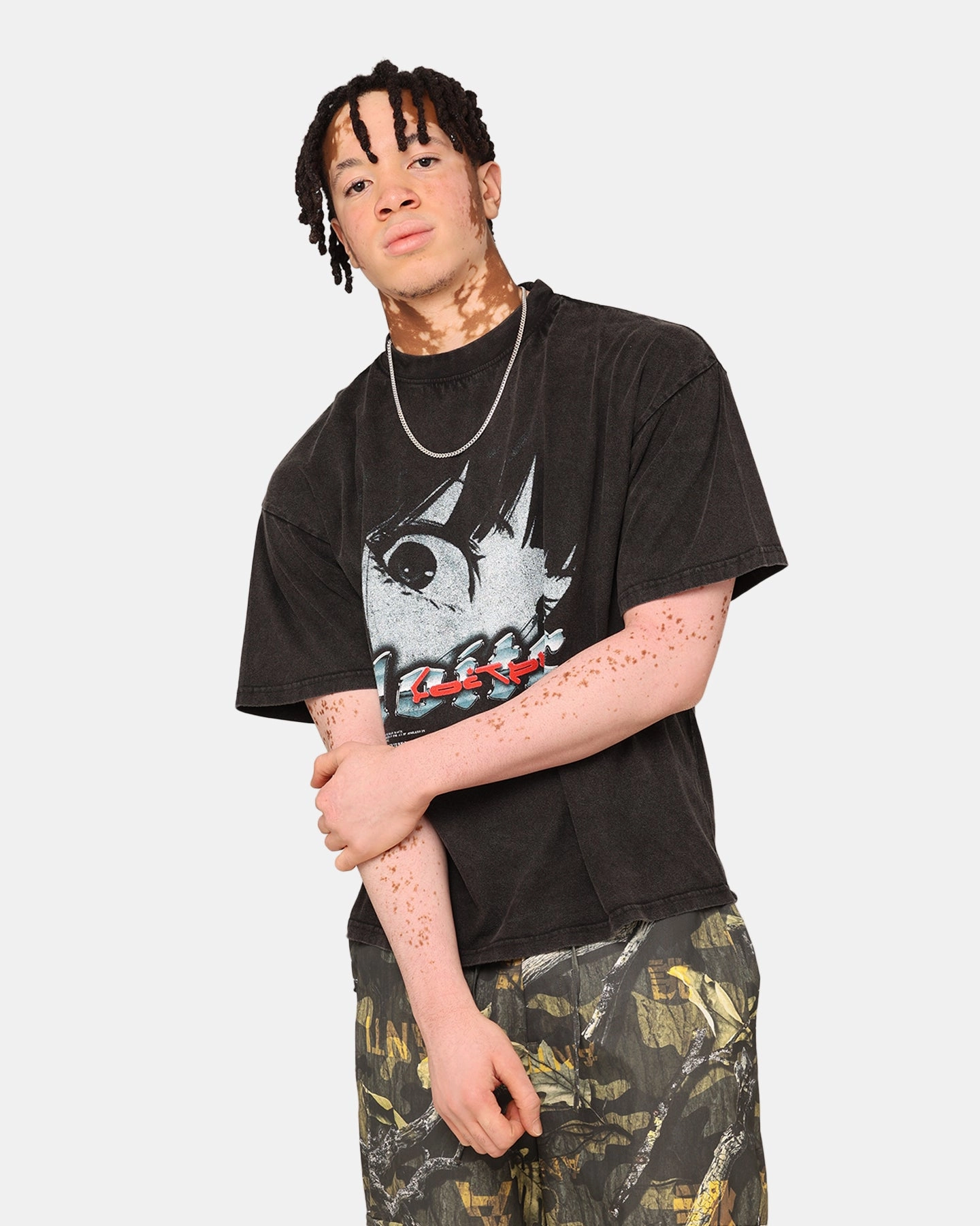 Loiter Ultimate Vengeance Vintage T-Shirt Vintage Black Sublimation Printed Collar Easygoing Design