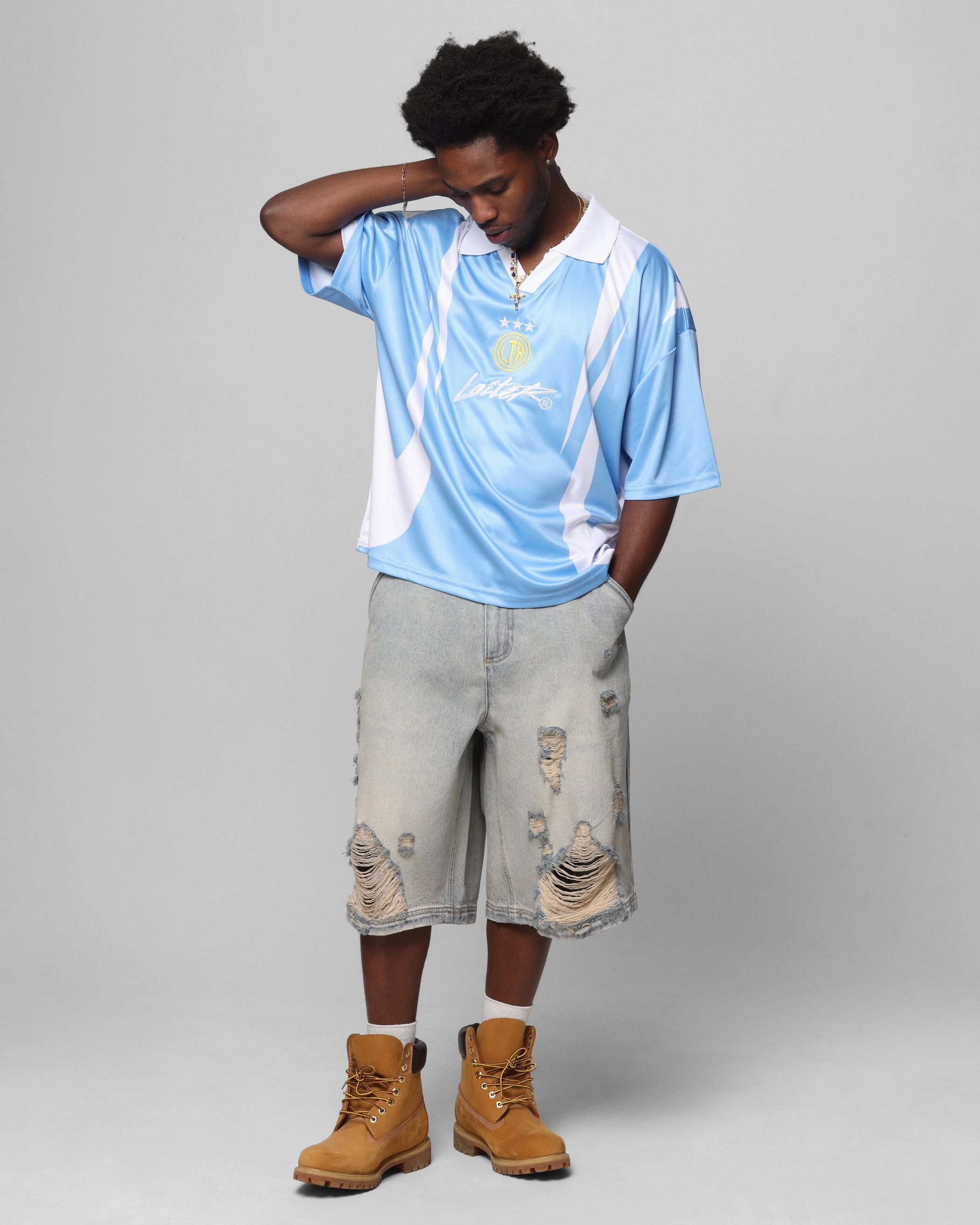 Loiter United Football Jersey Blue Endurance Wear Versatile Outfit