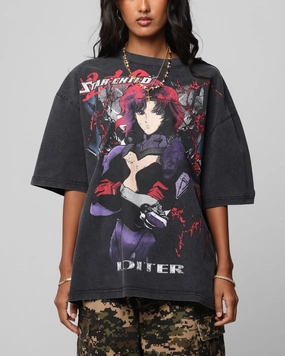 Loiter Valkyrie Vintage T-Shirt Black Wash Chill Vibes Soft Comfort Wear