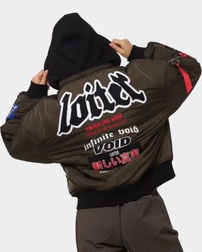 Loiter Void Bomber Jacket Green Brand