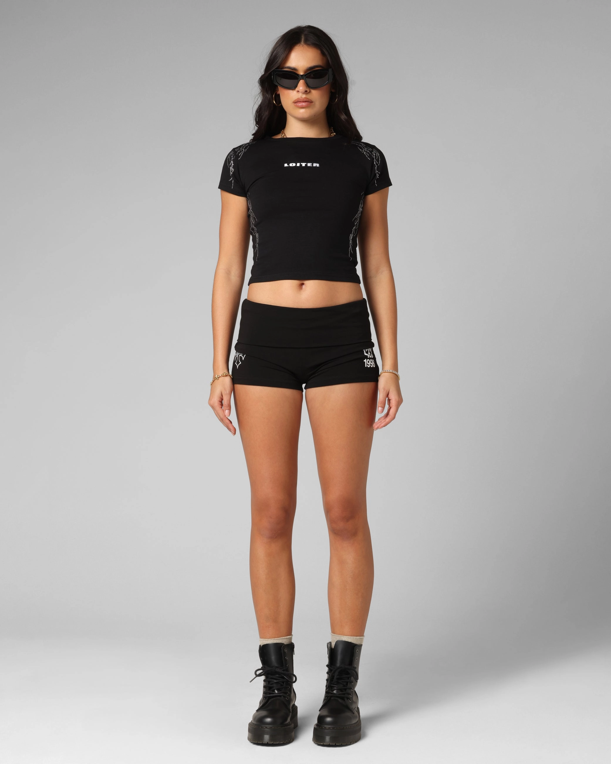 Loiter Women's Bullrush Shorts Black Warm Weather Style
