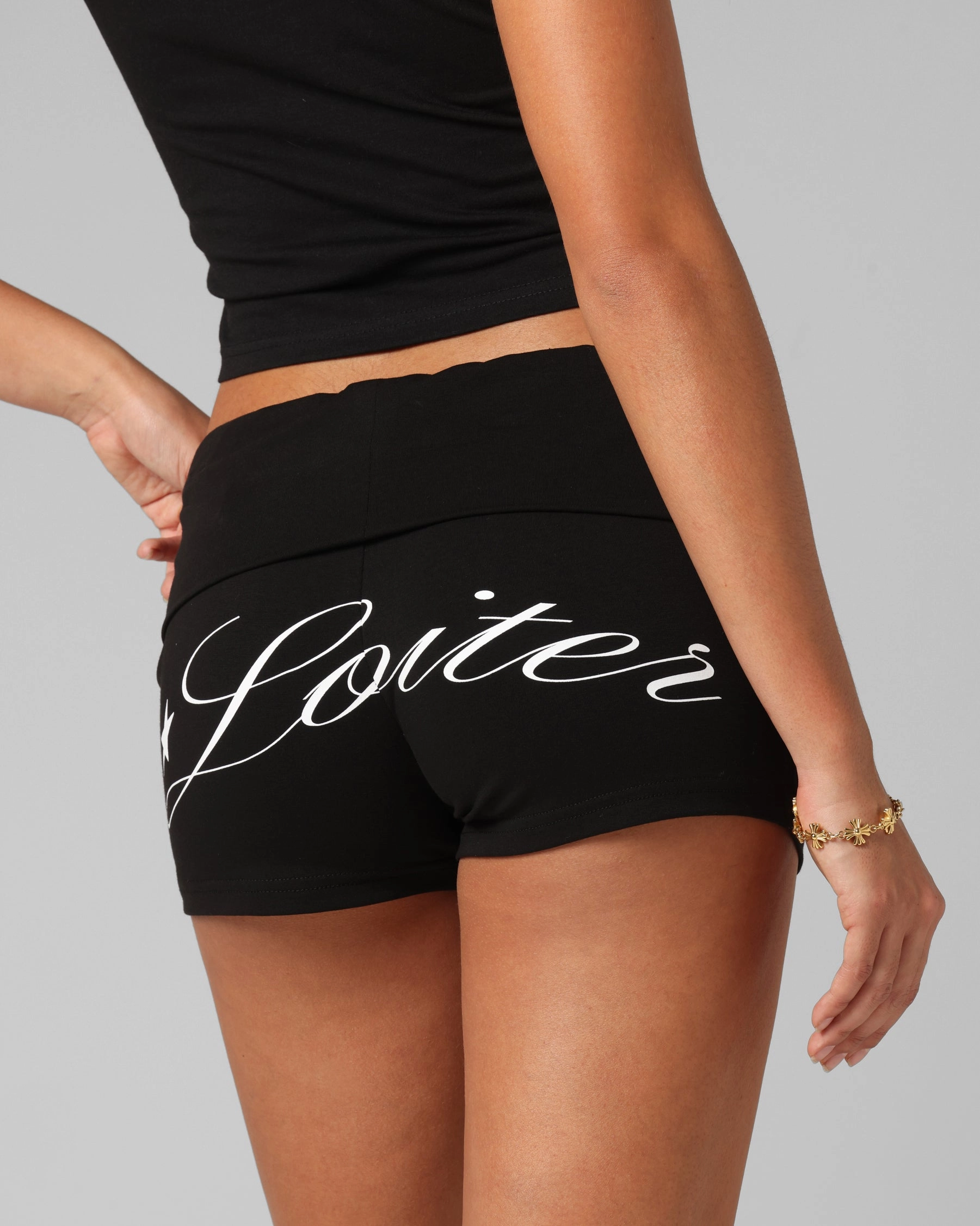 Loiter Women's Bullrush Shorts Black cardigan present for her