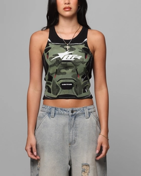 Reinforced Side Seams Loiter Women's Motorsport Tank Black