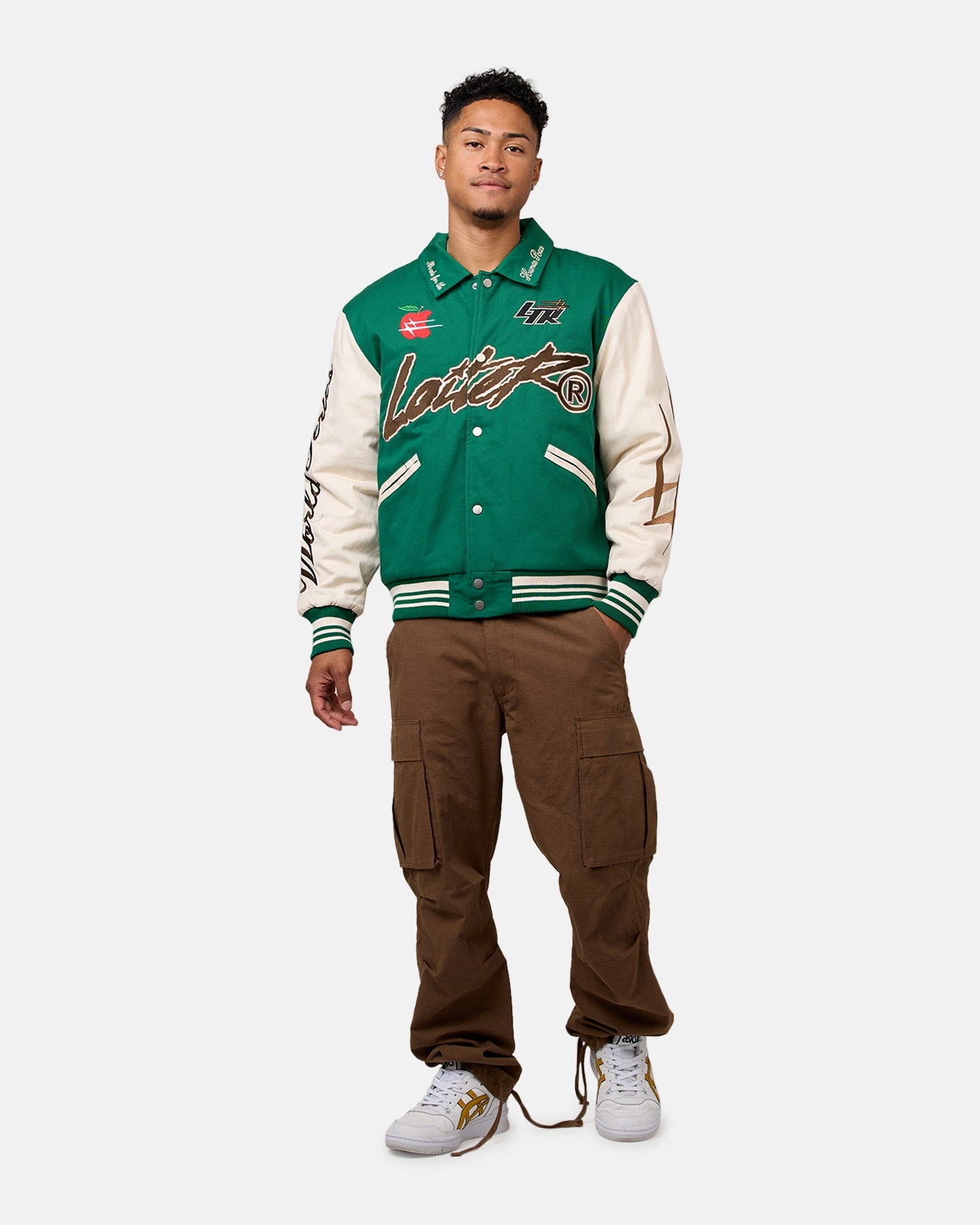 Loiter World Series Varsity Jacket Green age - appropriate Dive