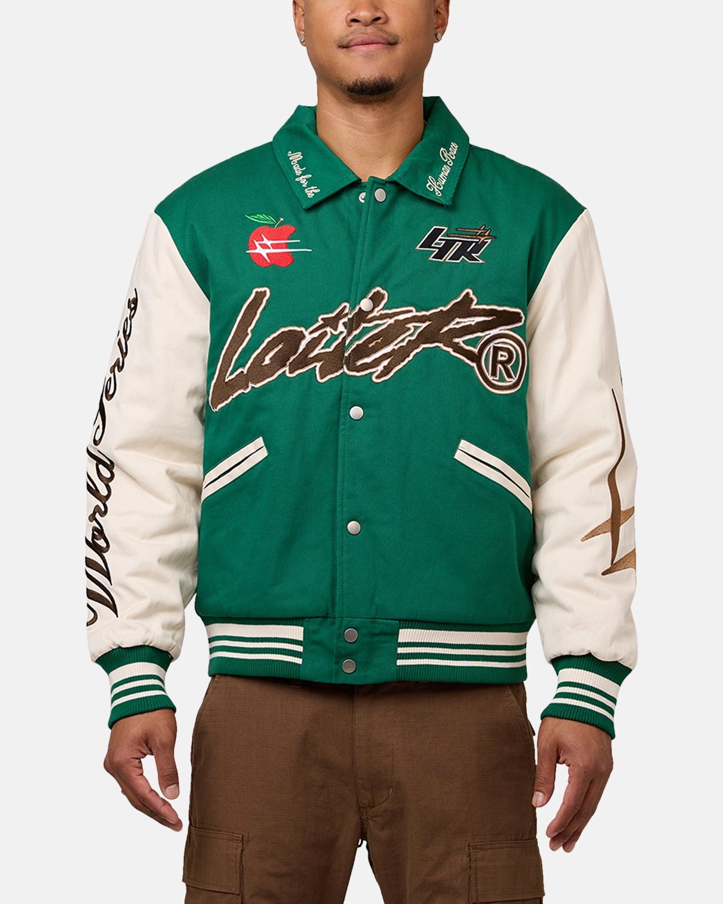 Loiter World Series Varsity Jacket Green Base Layer suitable for summer sports